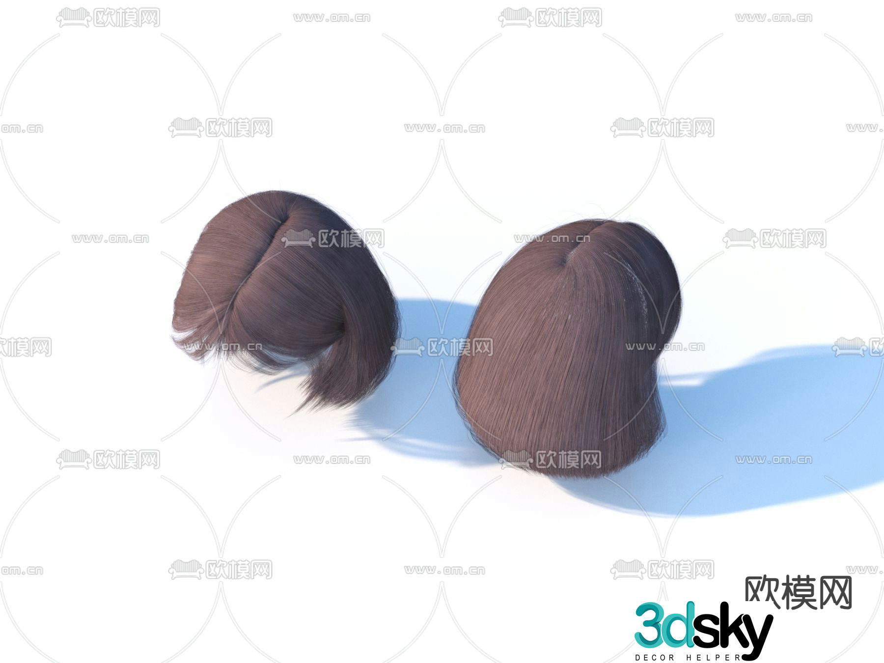 hair short hair 3d model
