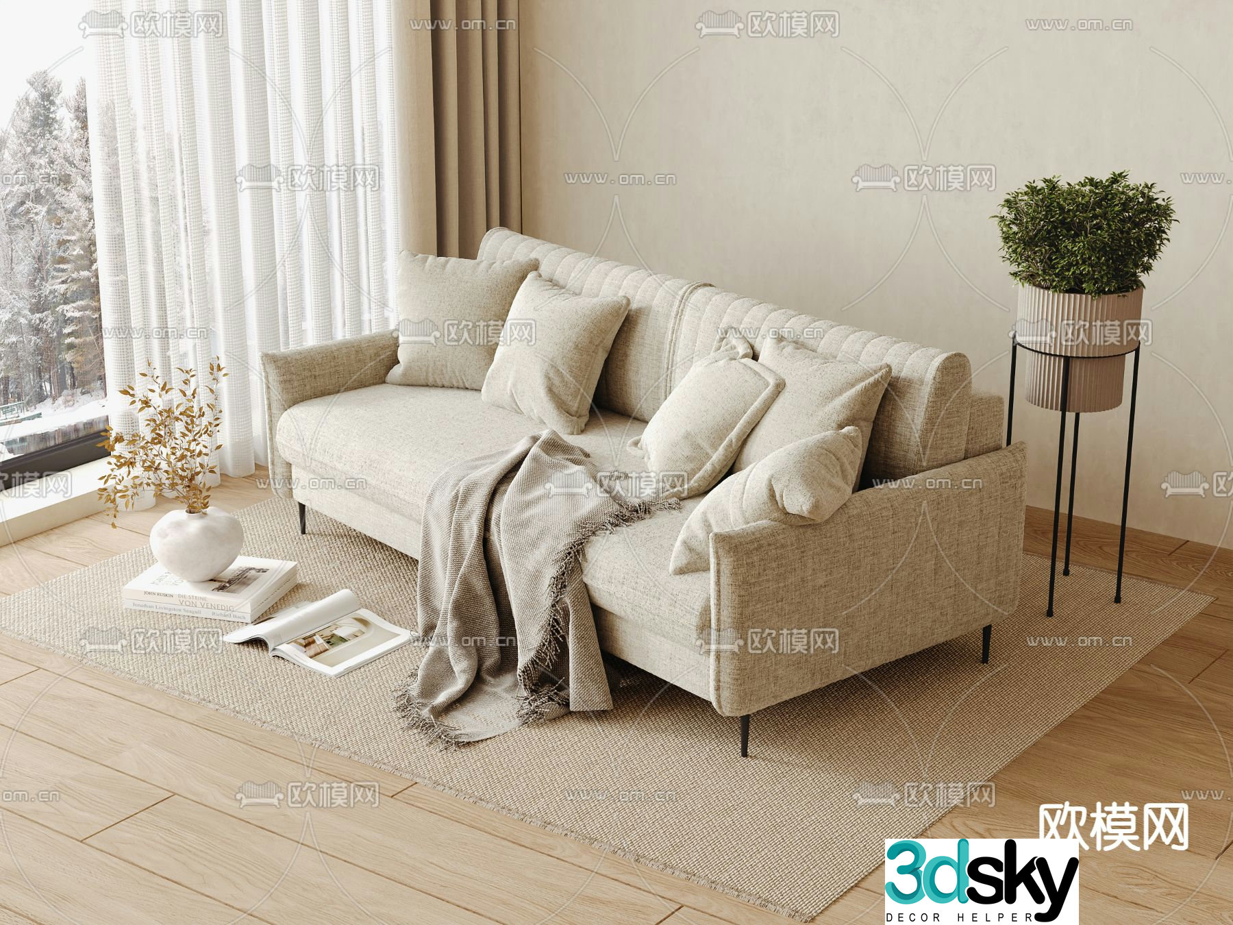 Modern love sofa 3d model
