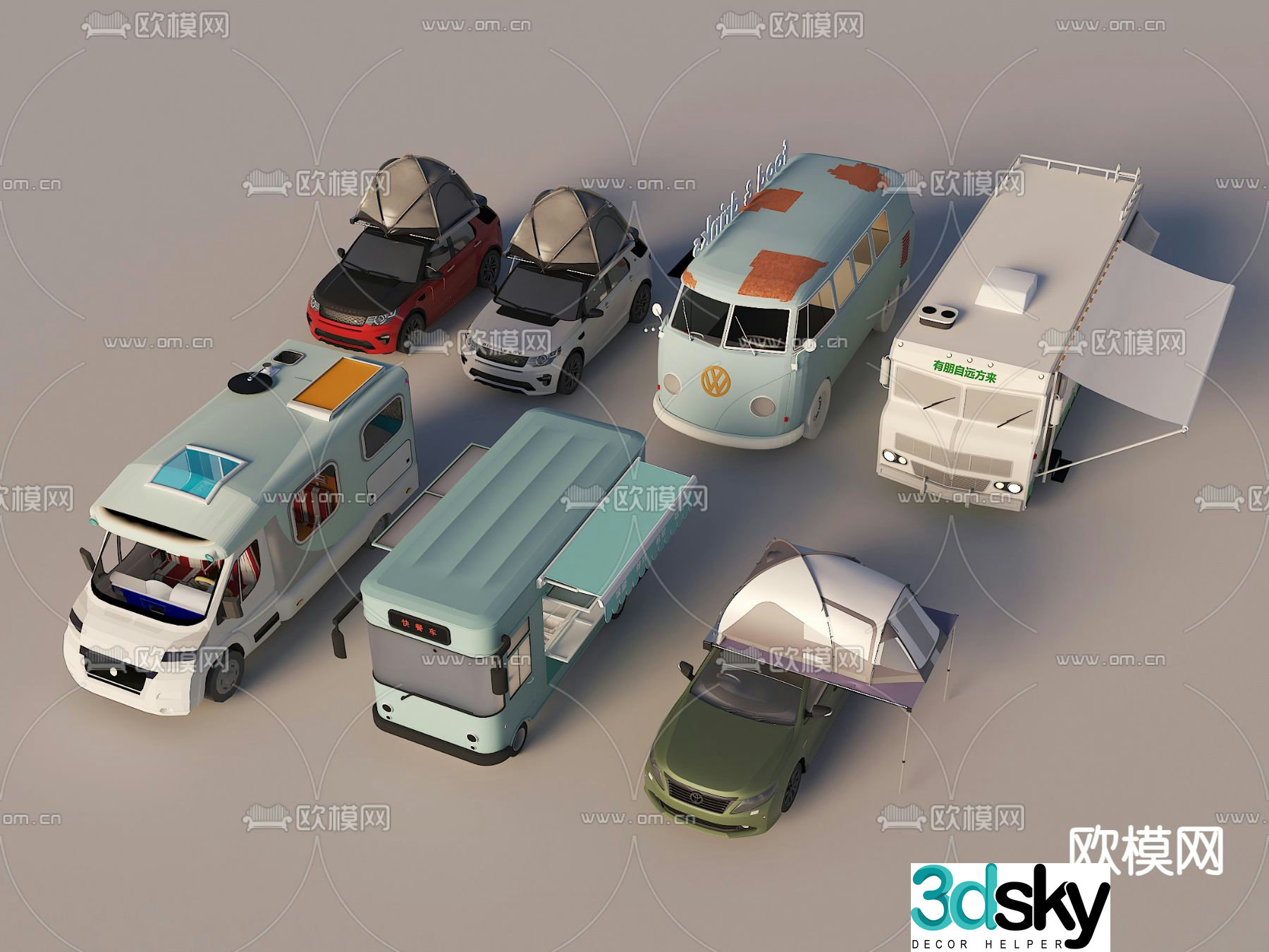 modern RV station wagon 3d model