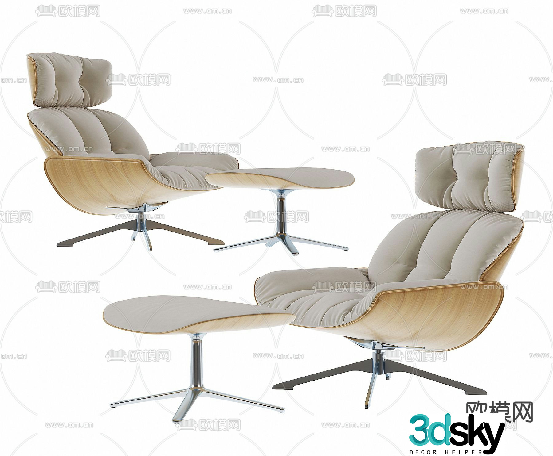 Modern lounge chair 3d model