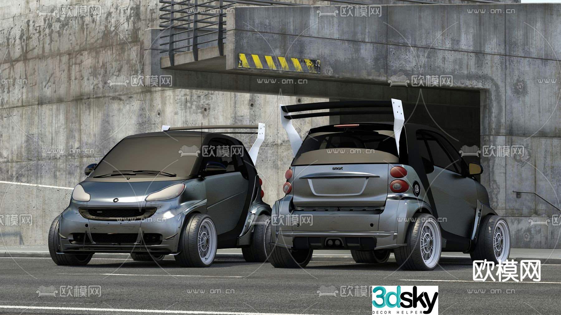 modern car sedan 3d model