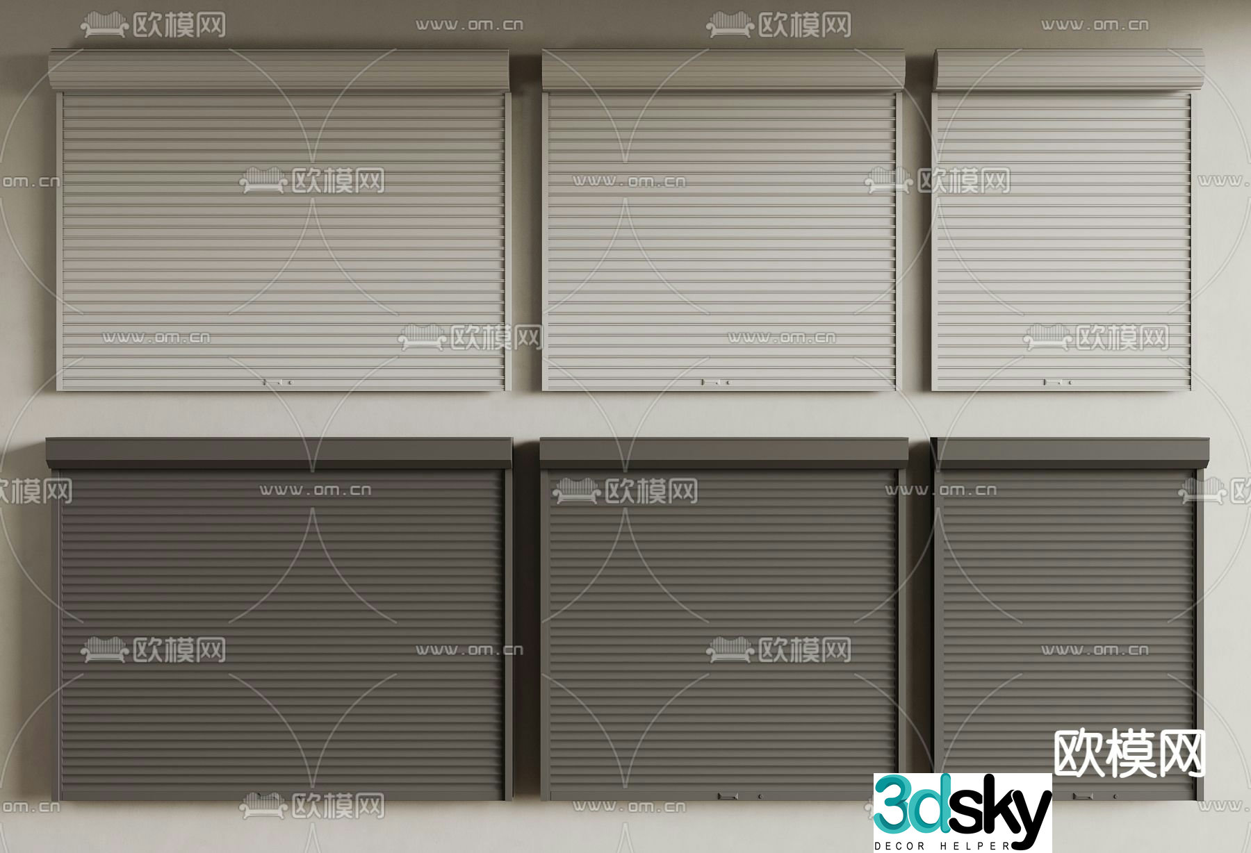 Rolling shutter door Rolling shutter door Garage door 3D model