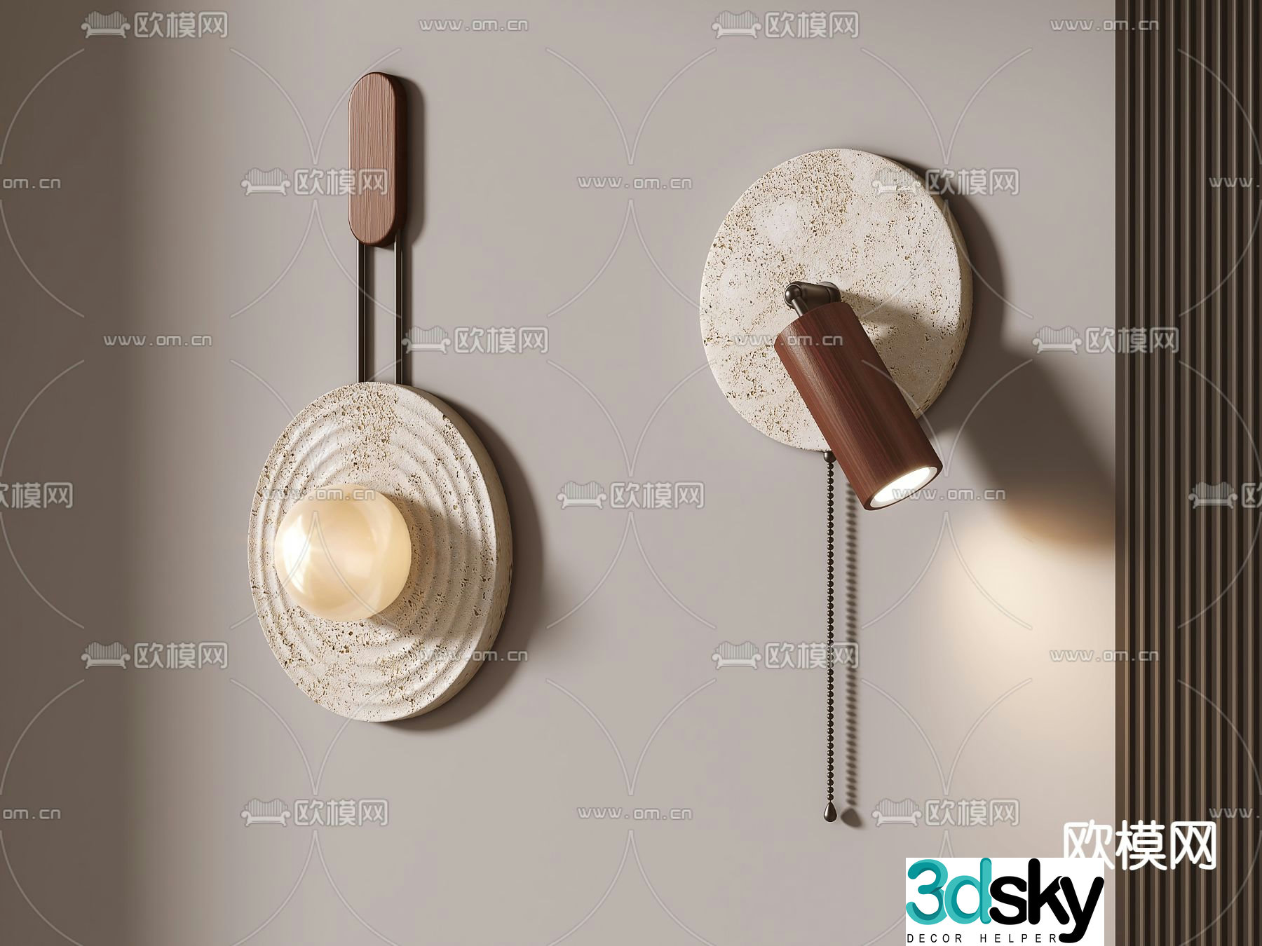 Wabi-sabi wall lamp 3d model