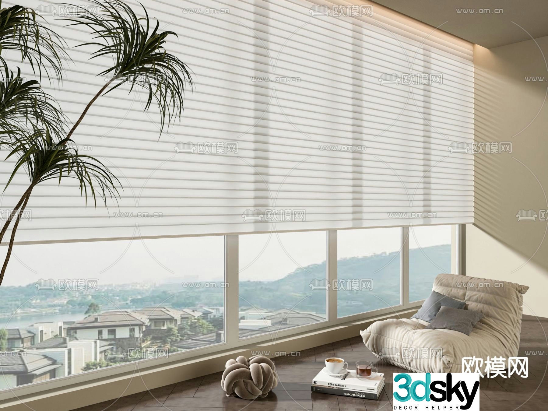 Shangri-La Curtain Venetian Curtain Dream Curtain 3D Model