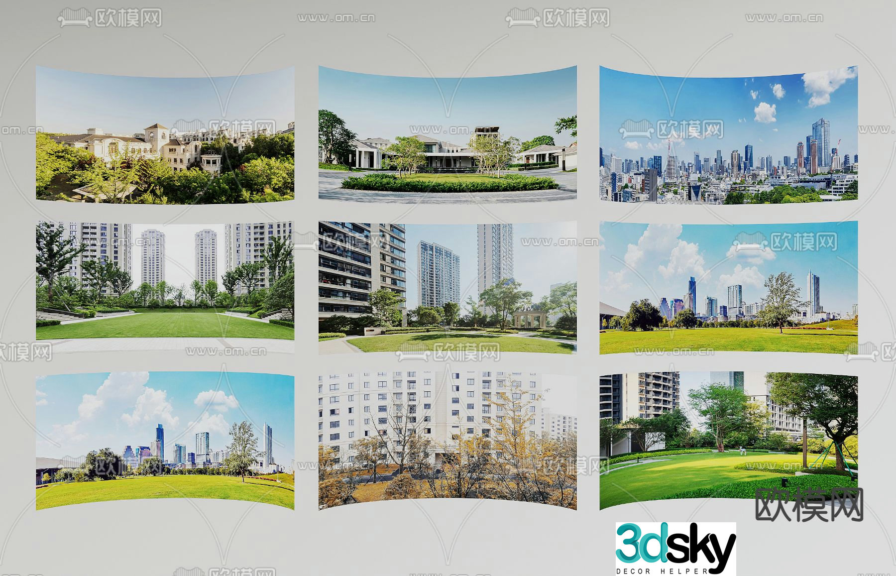 3D model of modern exterior community