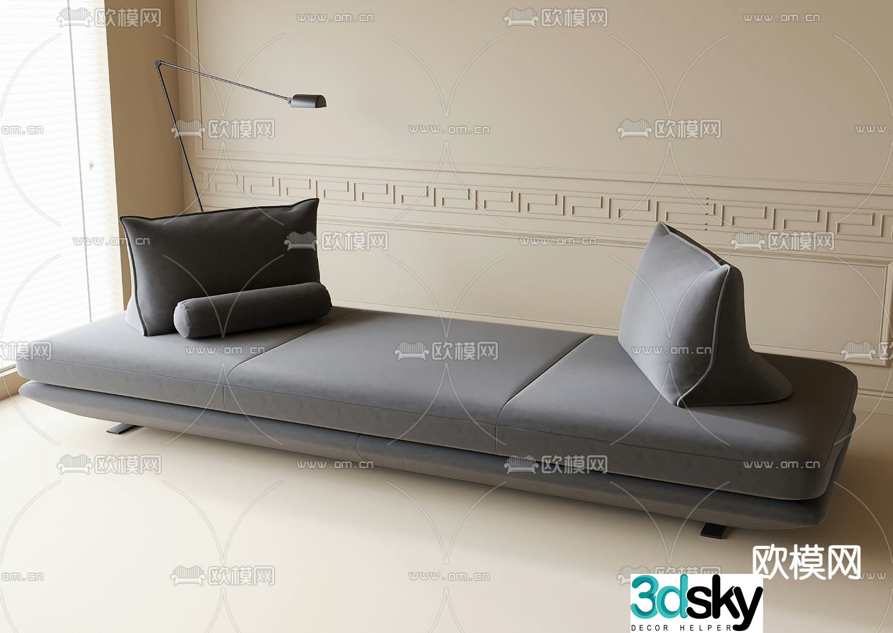 Double sofa island sofa 3d model