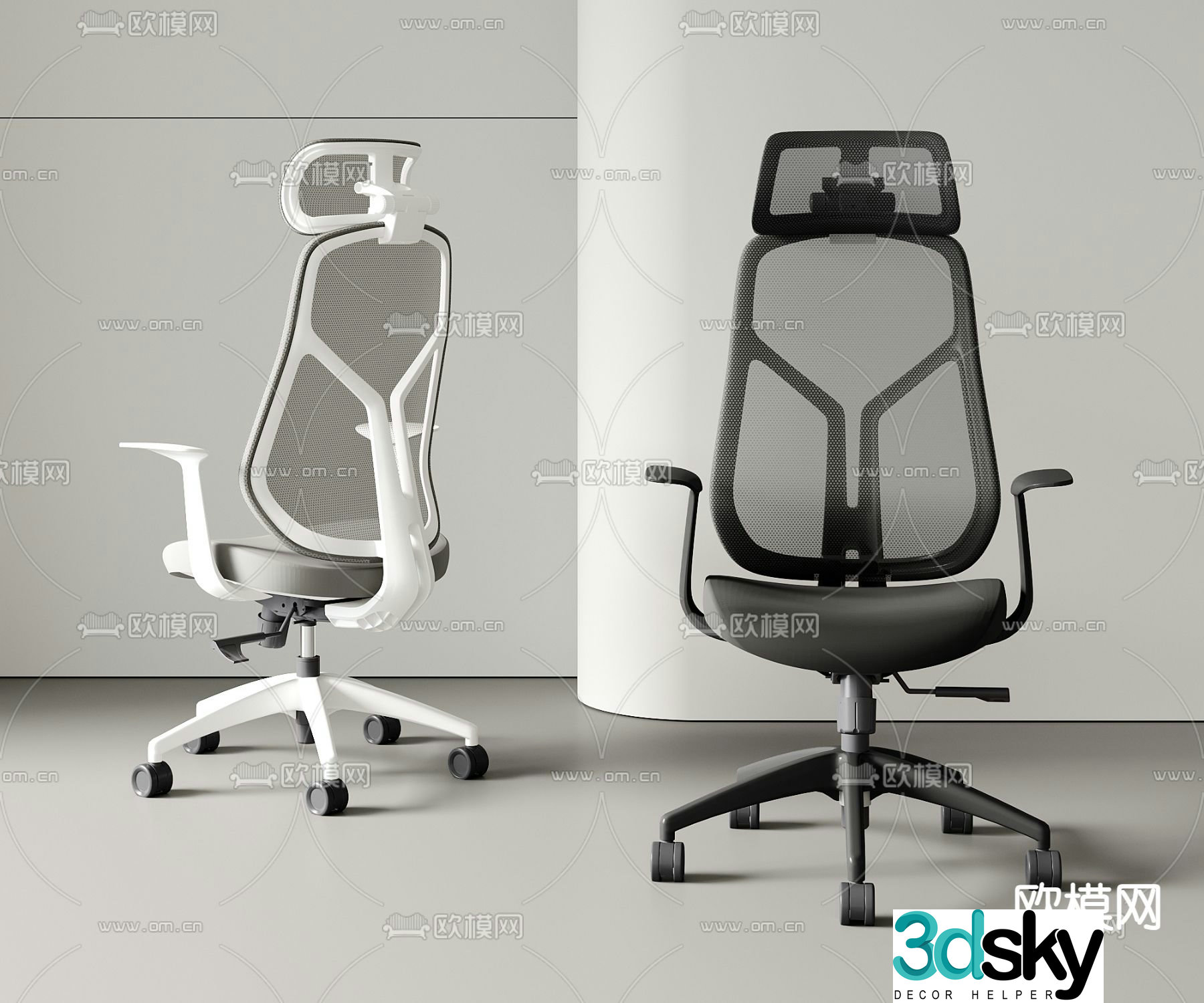 Mesh office chair office chair executive chair 3D model