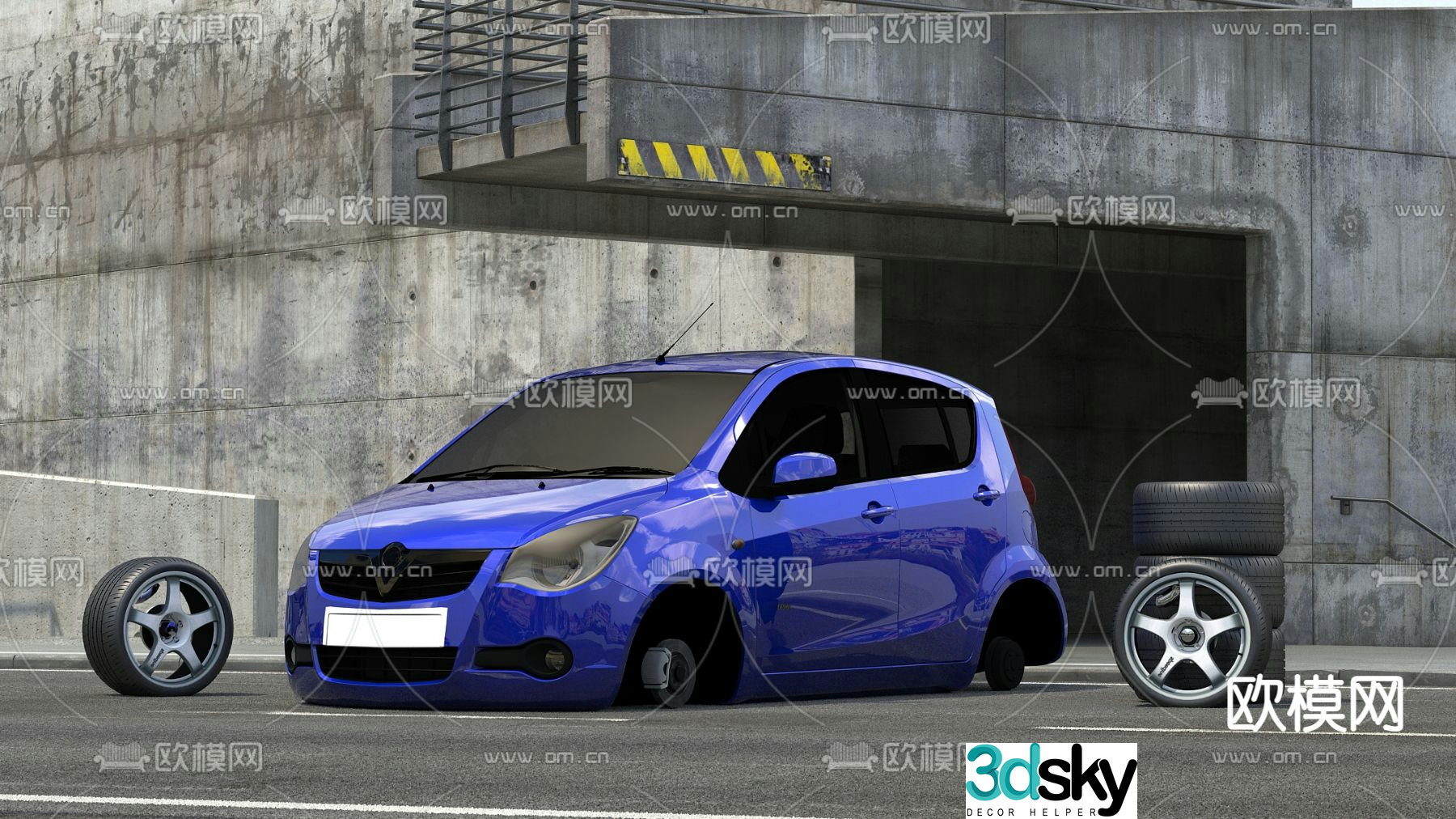 modern car 3d model