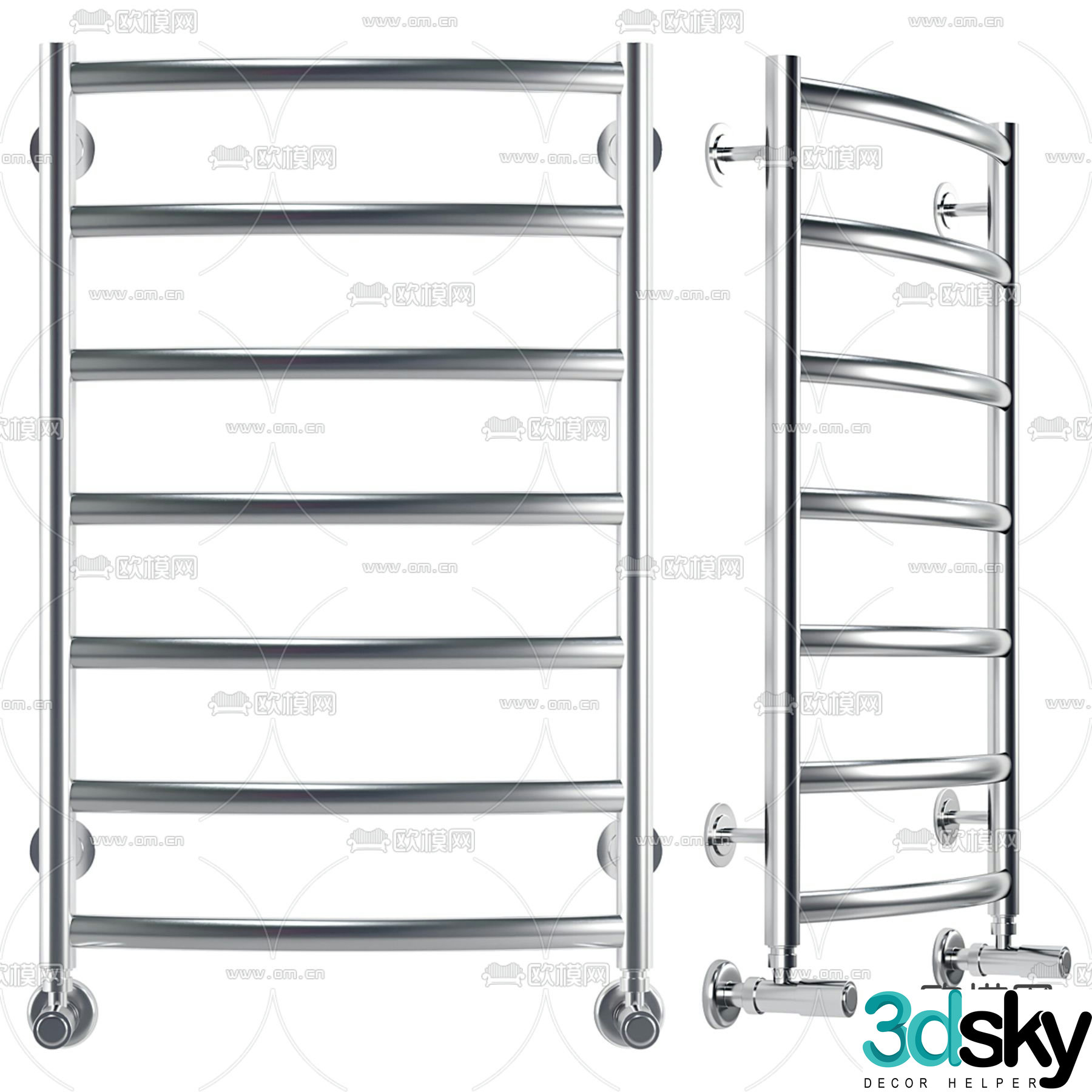 Bathroom supplies Towel rack 3d model