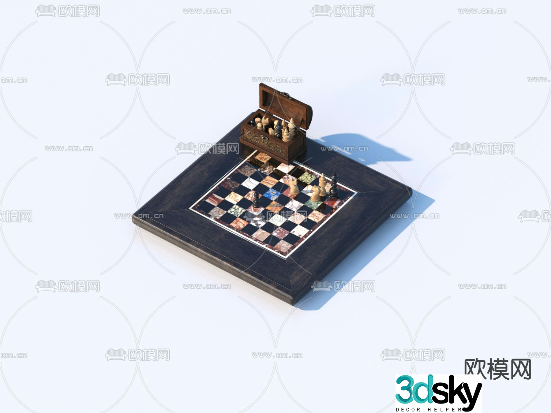 chess board 3d model