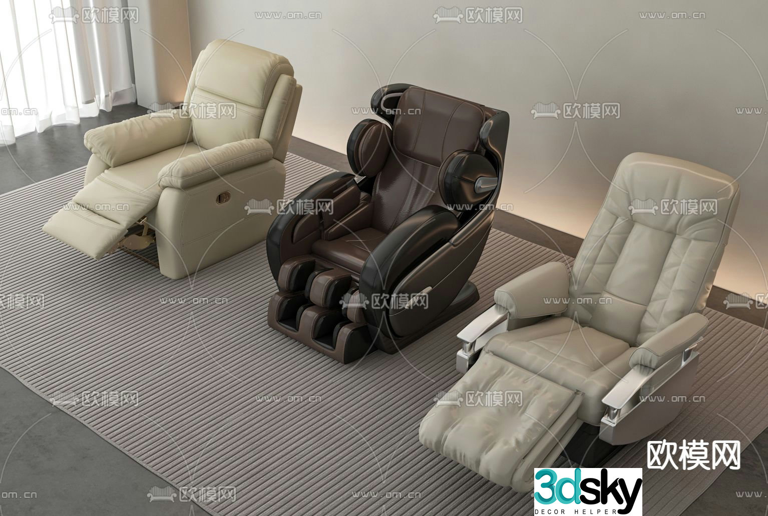Massage sofa Massage chair 3d model