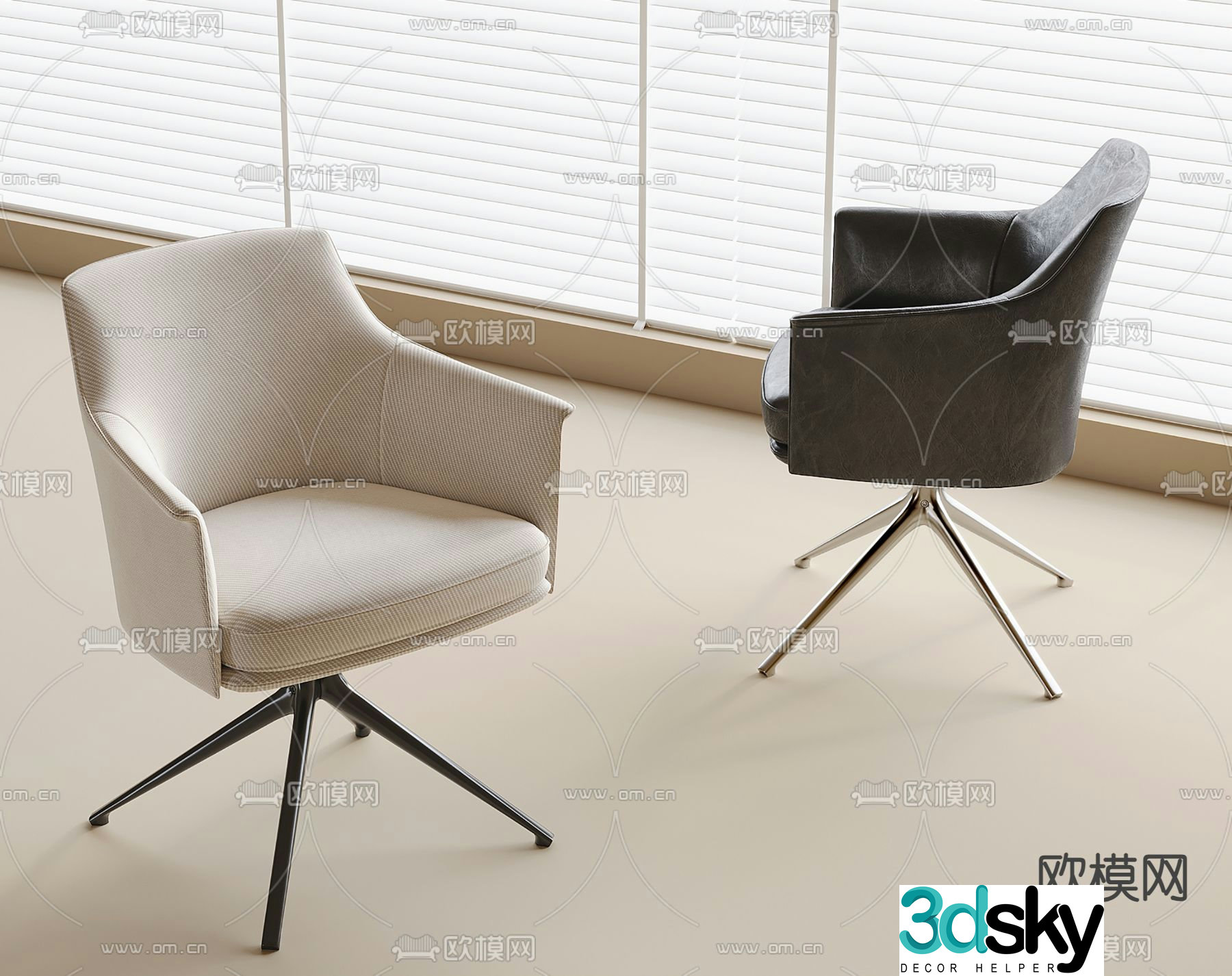 Office chair staff chair shift chair 3d model