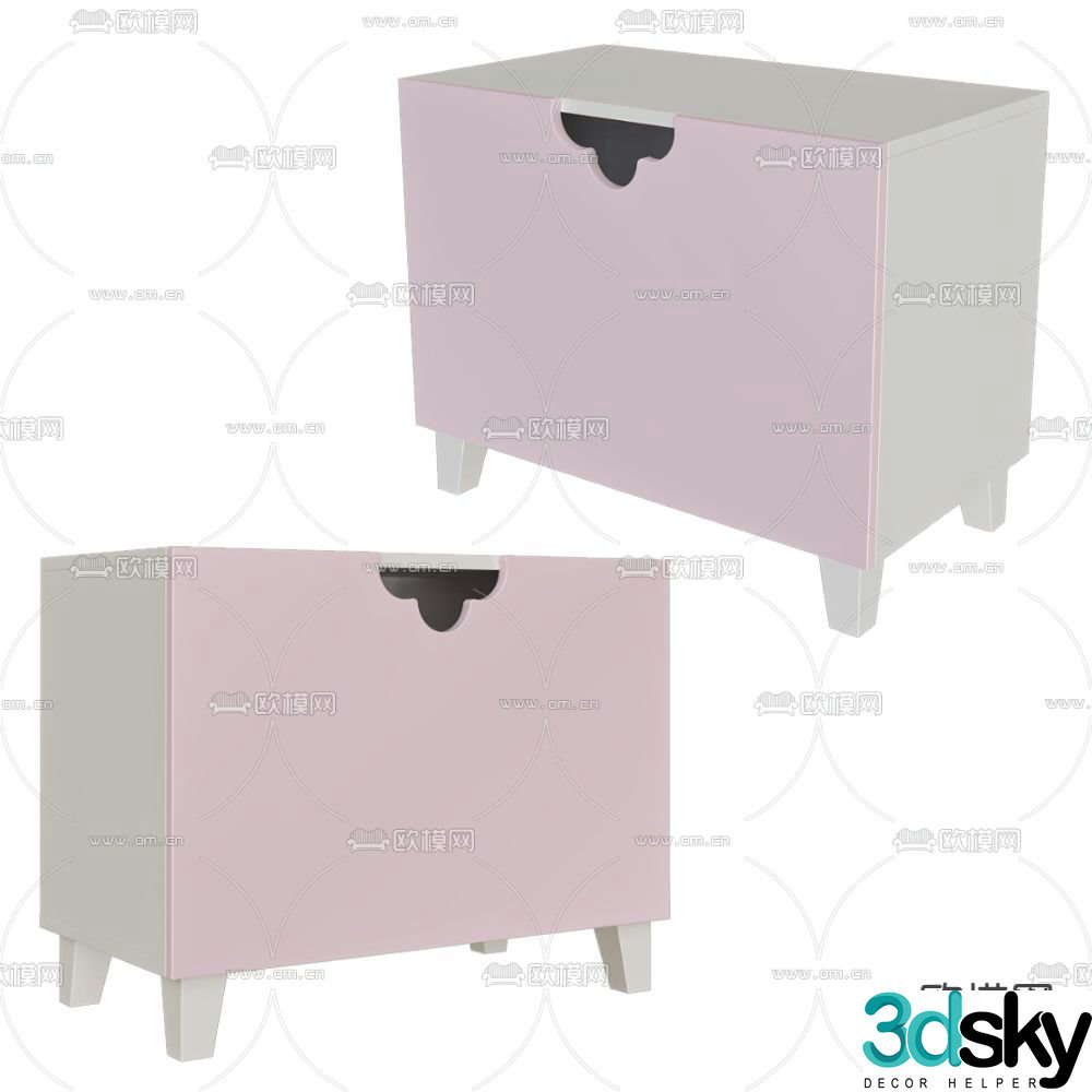 Bami children’s bedside table 3d model