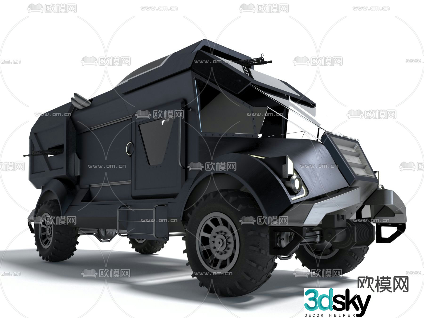 Modern explosion-proof vehicle armored vehicle 3d model