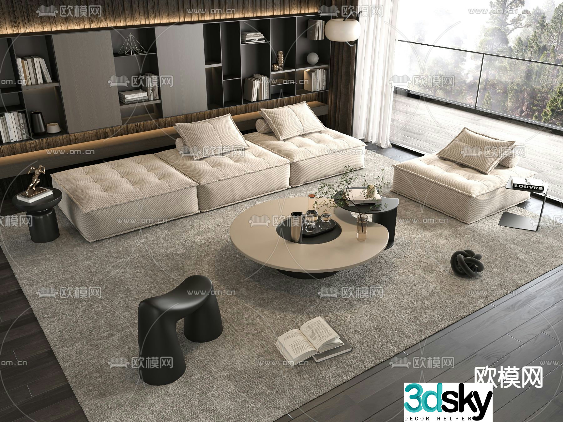 Modern modular sofa modular sofa 3d model