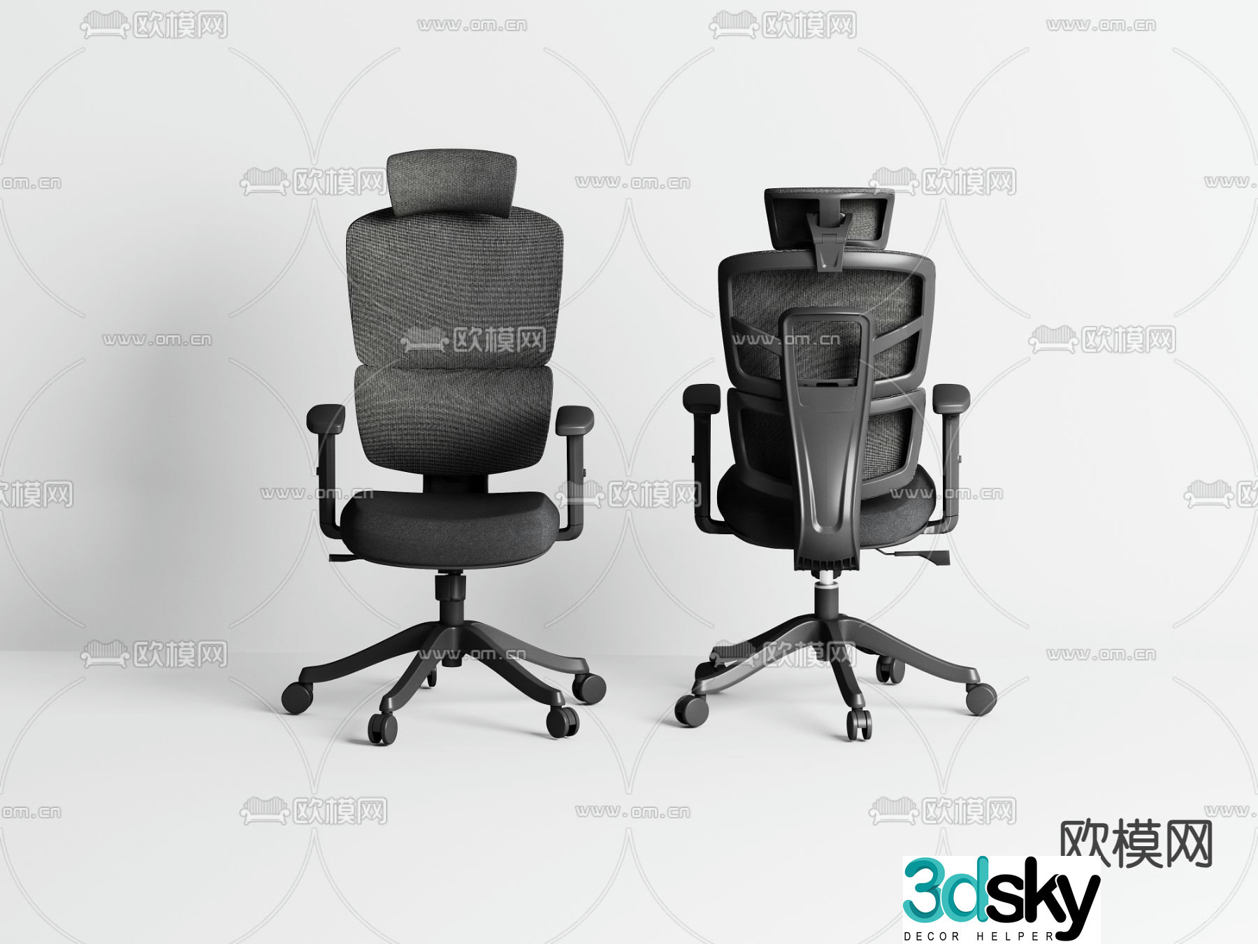 Office chair class chair executive chair 3d model