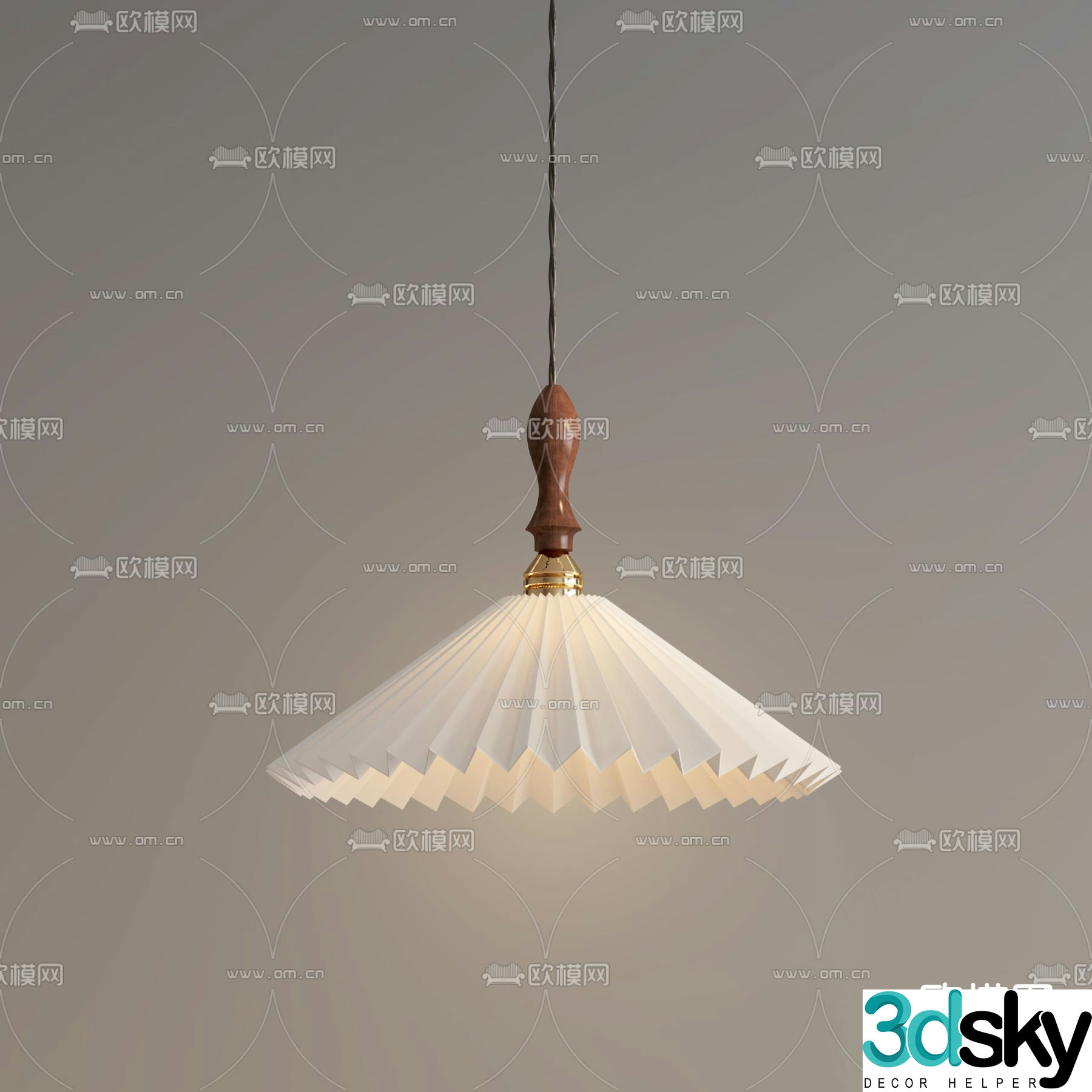 Docos art chandelier bedside chandelier 3d model