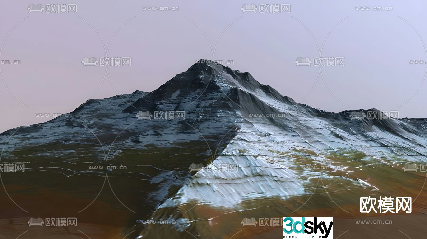 modern mountain iceberg 3d model