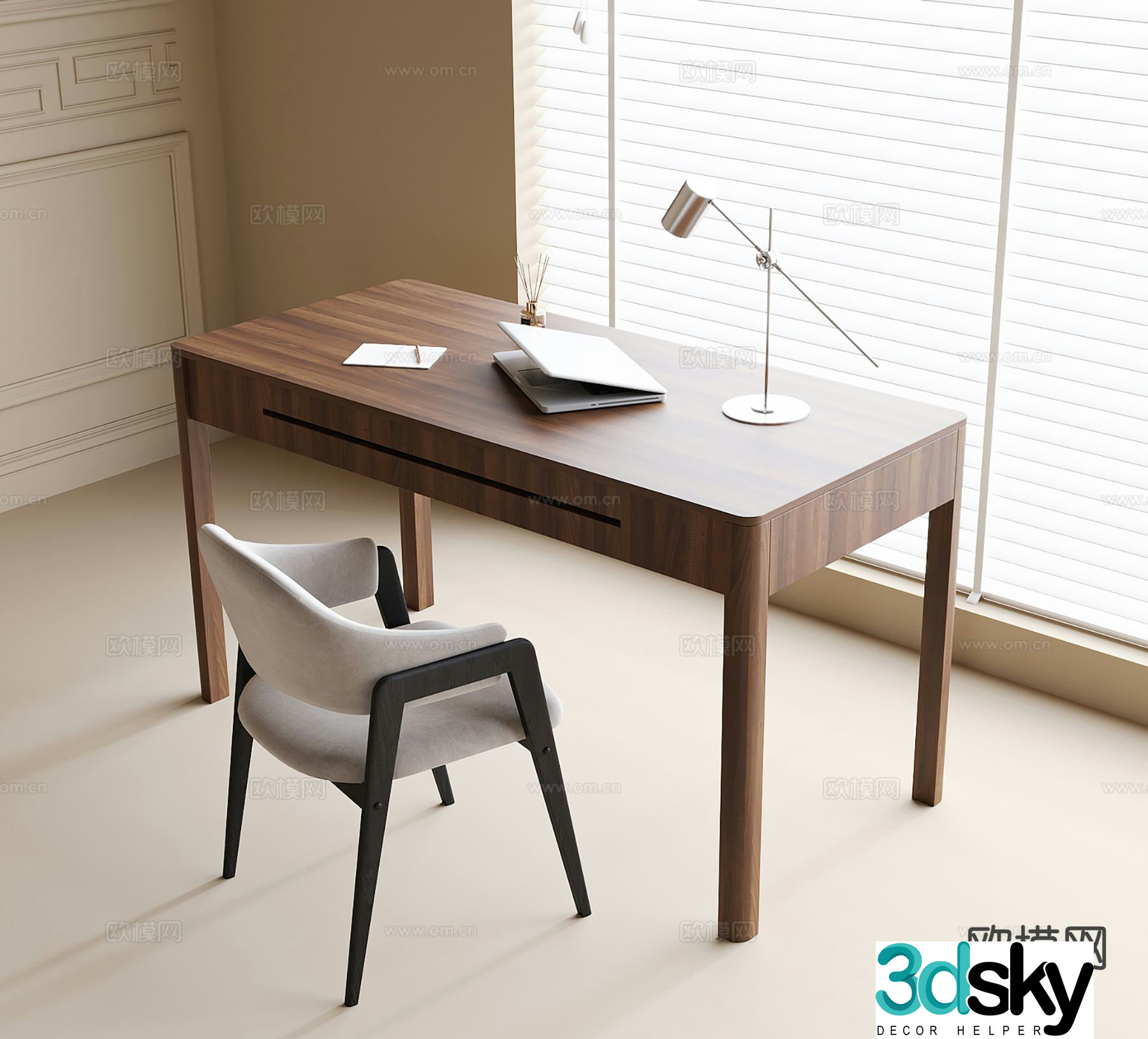 Modern desk chair 3d model