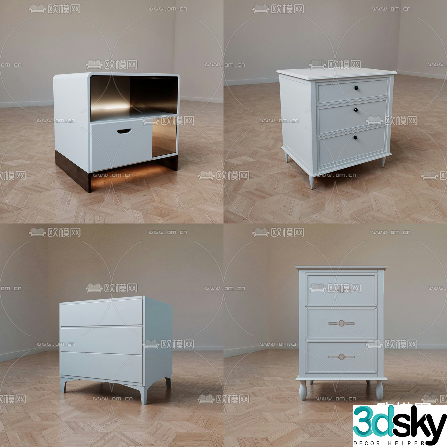 bedside table 3d model
