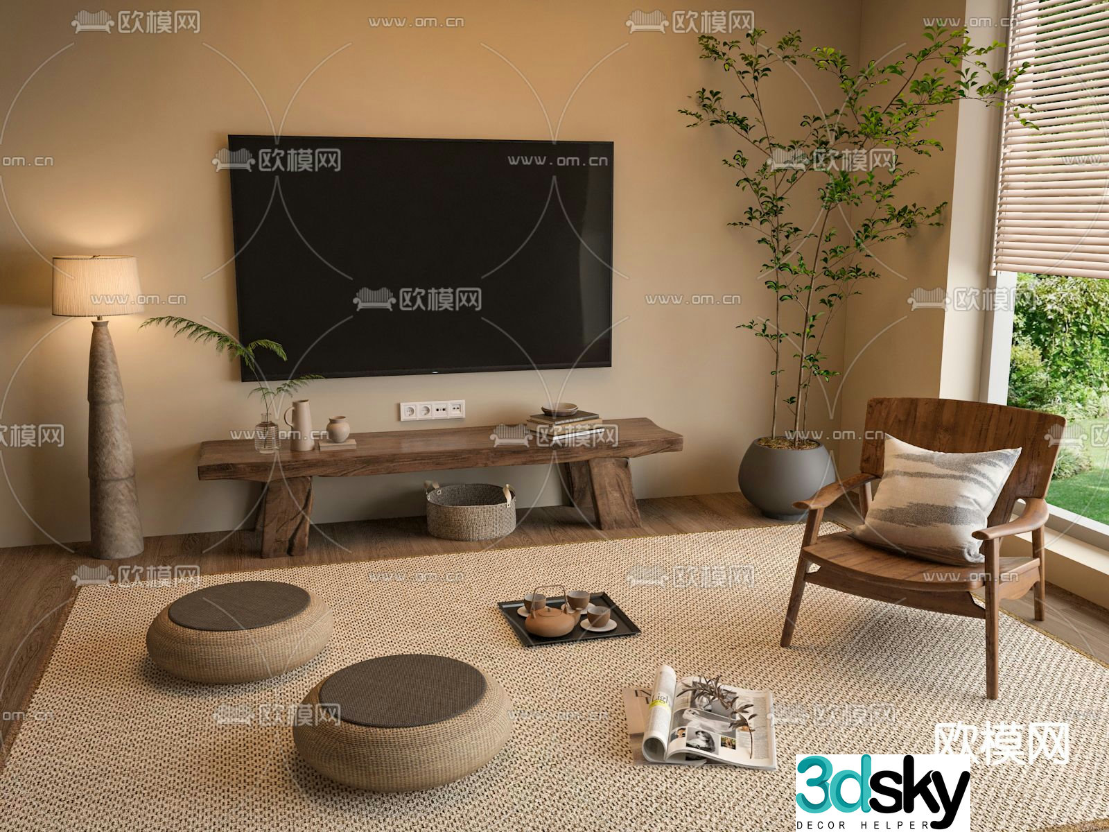Wasabi TV Cabinet 3D Model