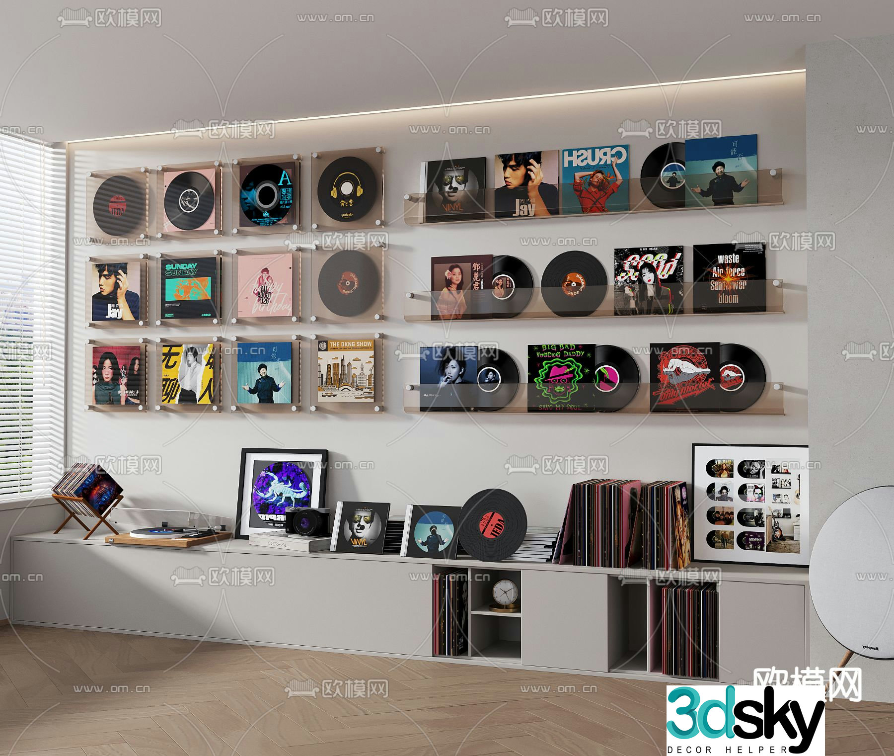 Record ornaments Vinyl record CD disc hanger 3D model