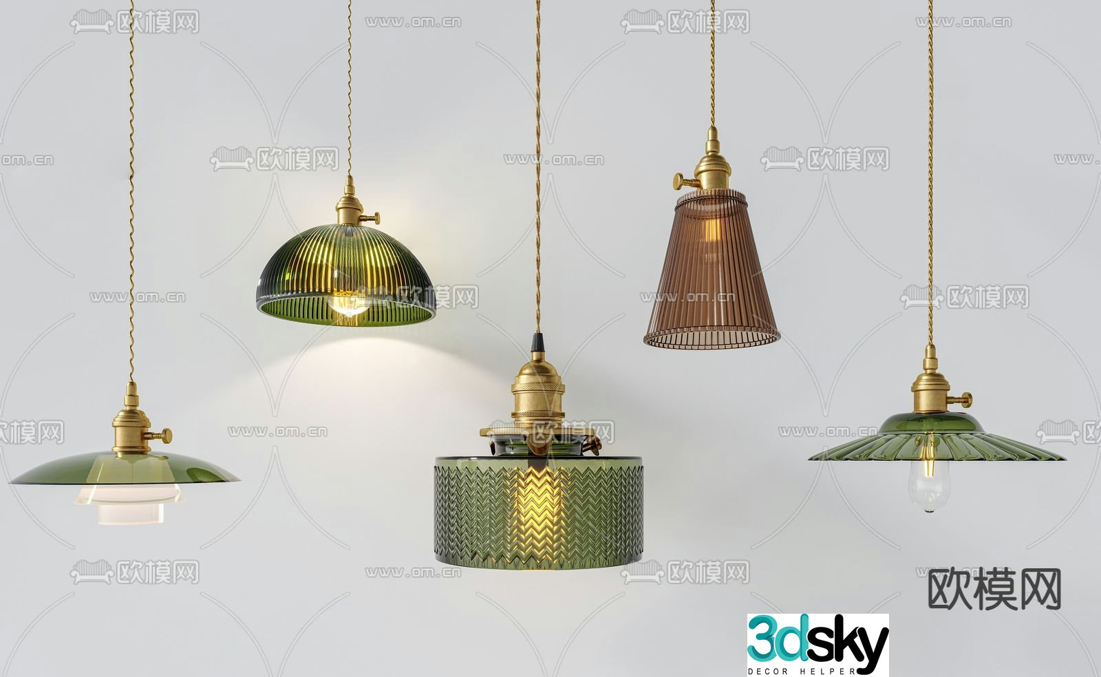 French chandelier glass chandelier 3d model