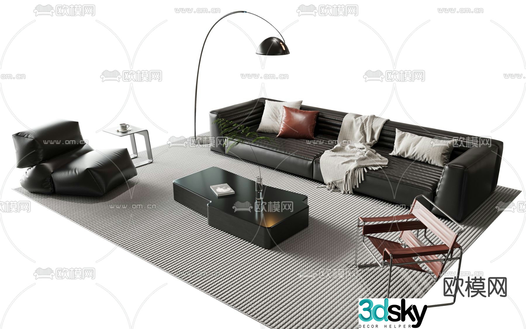 Modern sofa modular sofa 3d model