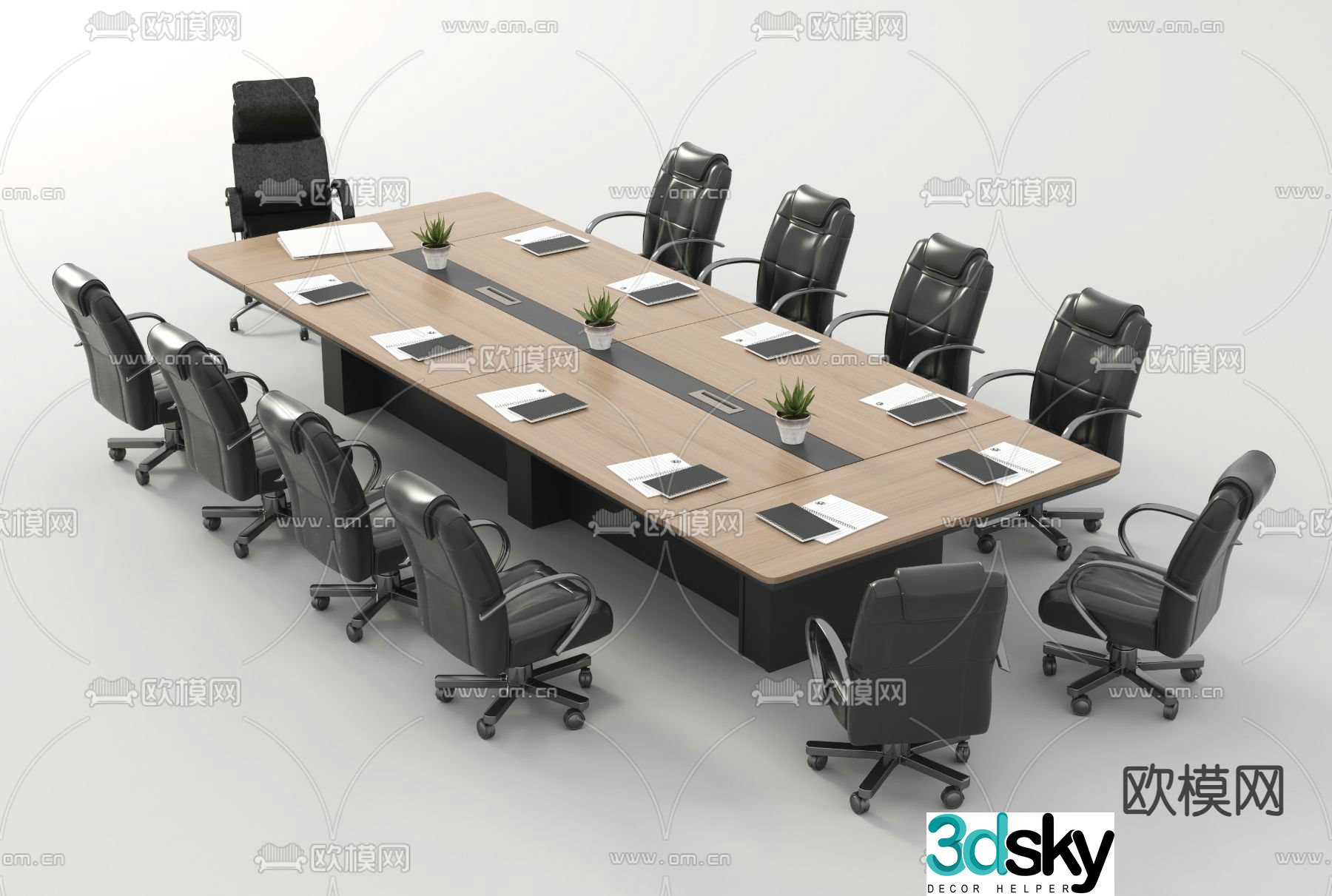 Modern conference table conference table 3d model
