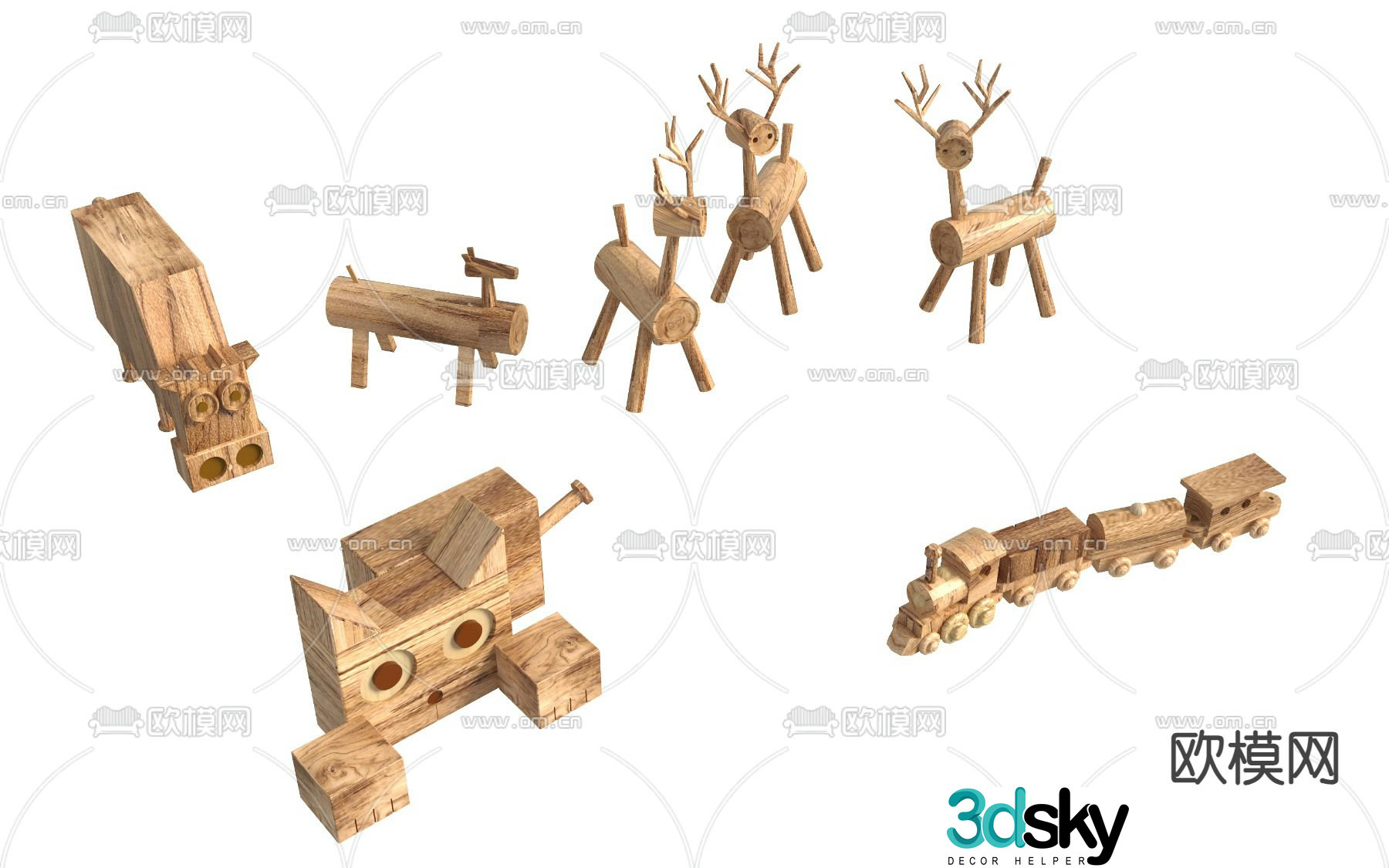 Modern children’s toys 3d model