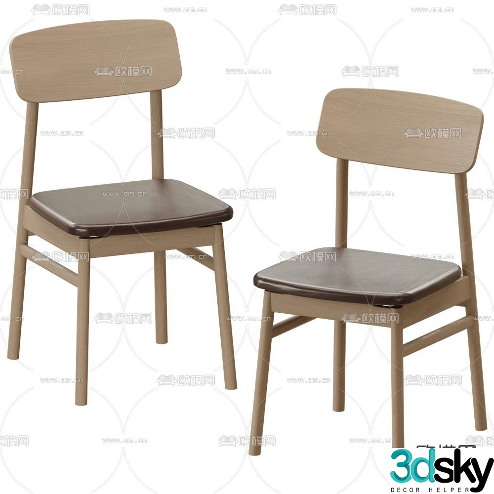 Modern single chair single chair 3d model