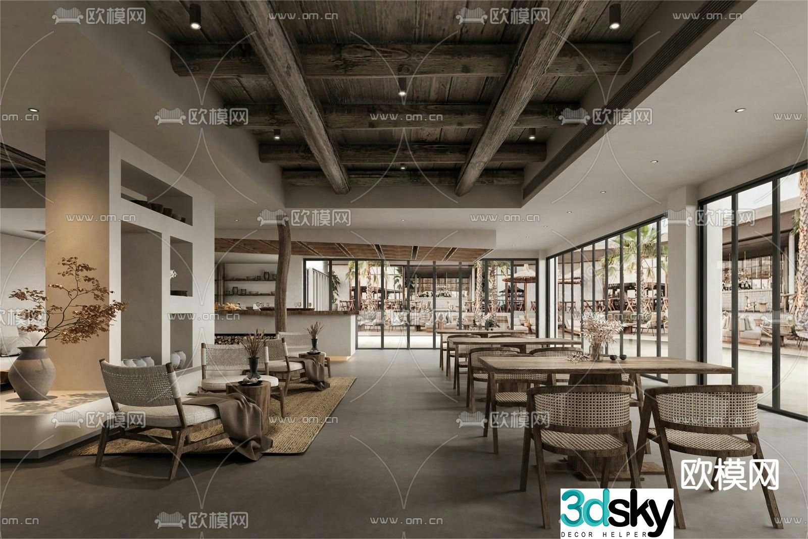 Wabi Sabi Tea Restaurant 3D model