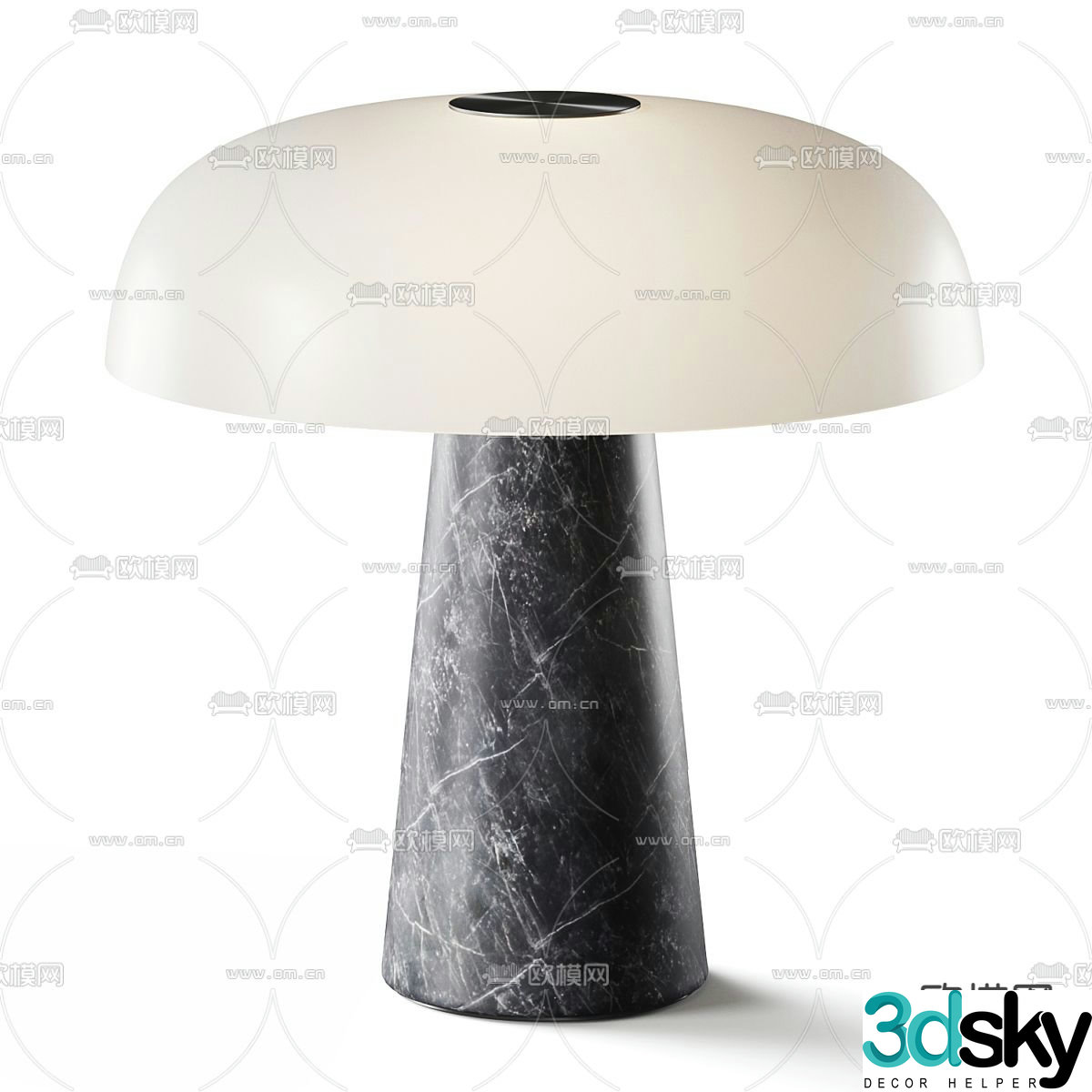 west elm table lamp 3d model