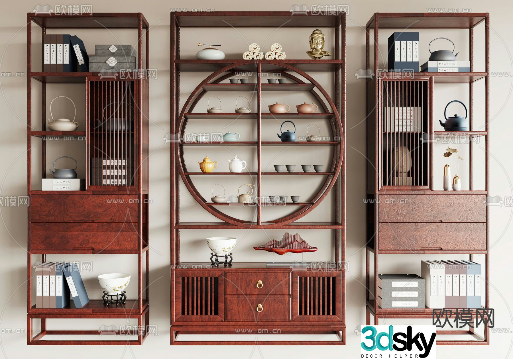 Bogu rack new Chinese style storage rack display rack 3d model