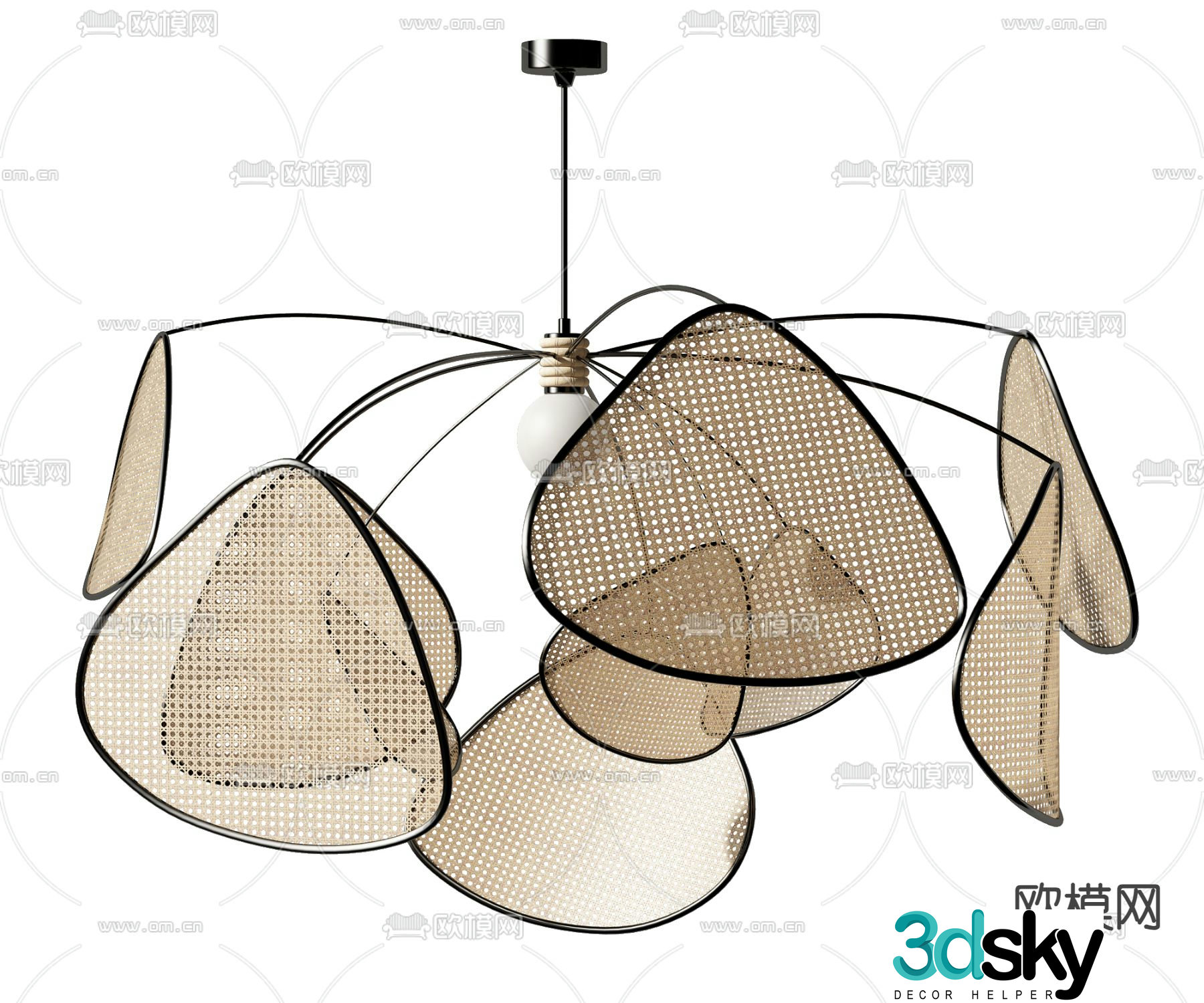 Wasabi Chandelier Hall Chandelier 3D Model