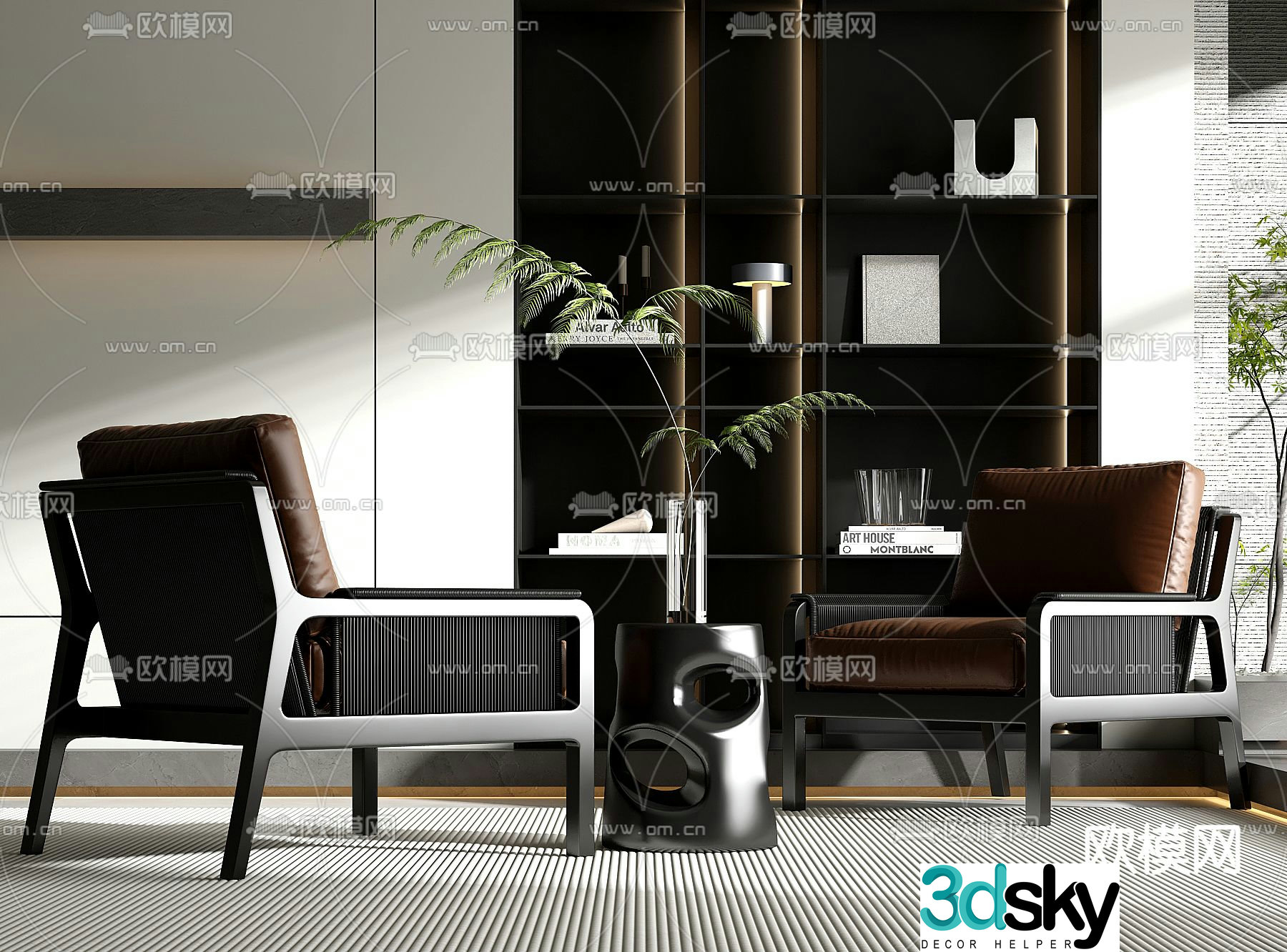 Modern leisure chair sofa chair 3d model