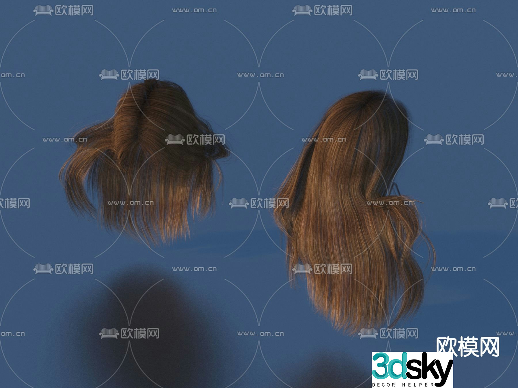 hair wig hairdressing hair cover 3d model
