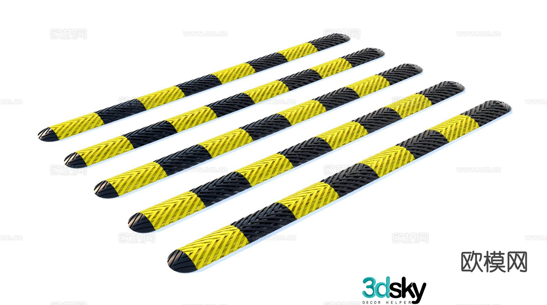 High speed speed bump 3d model