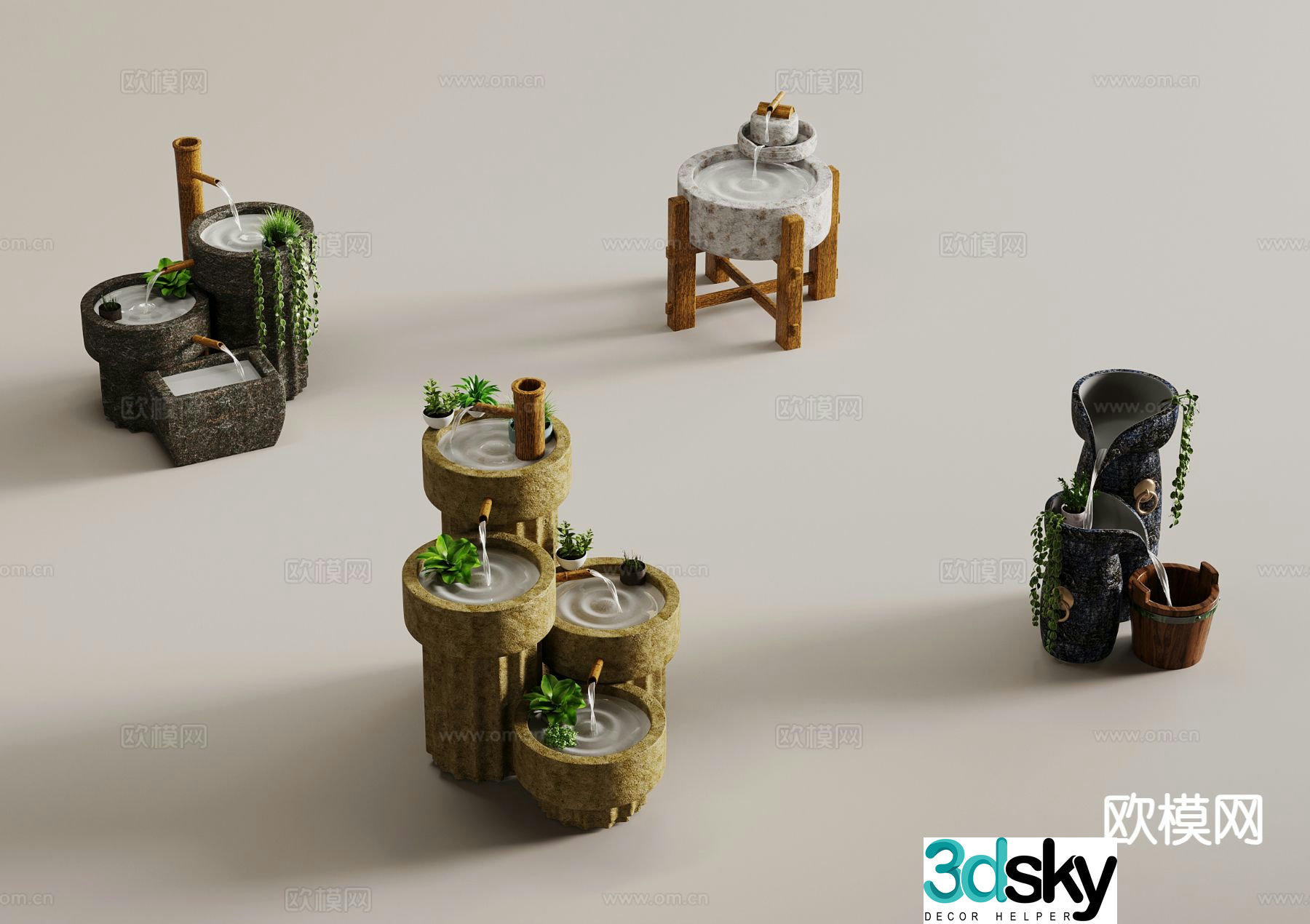Shinchu style Karesansui small piece 3D model