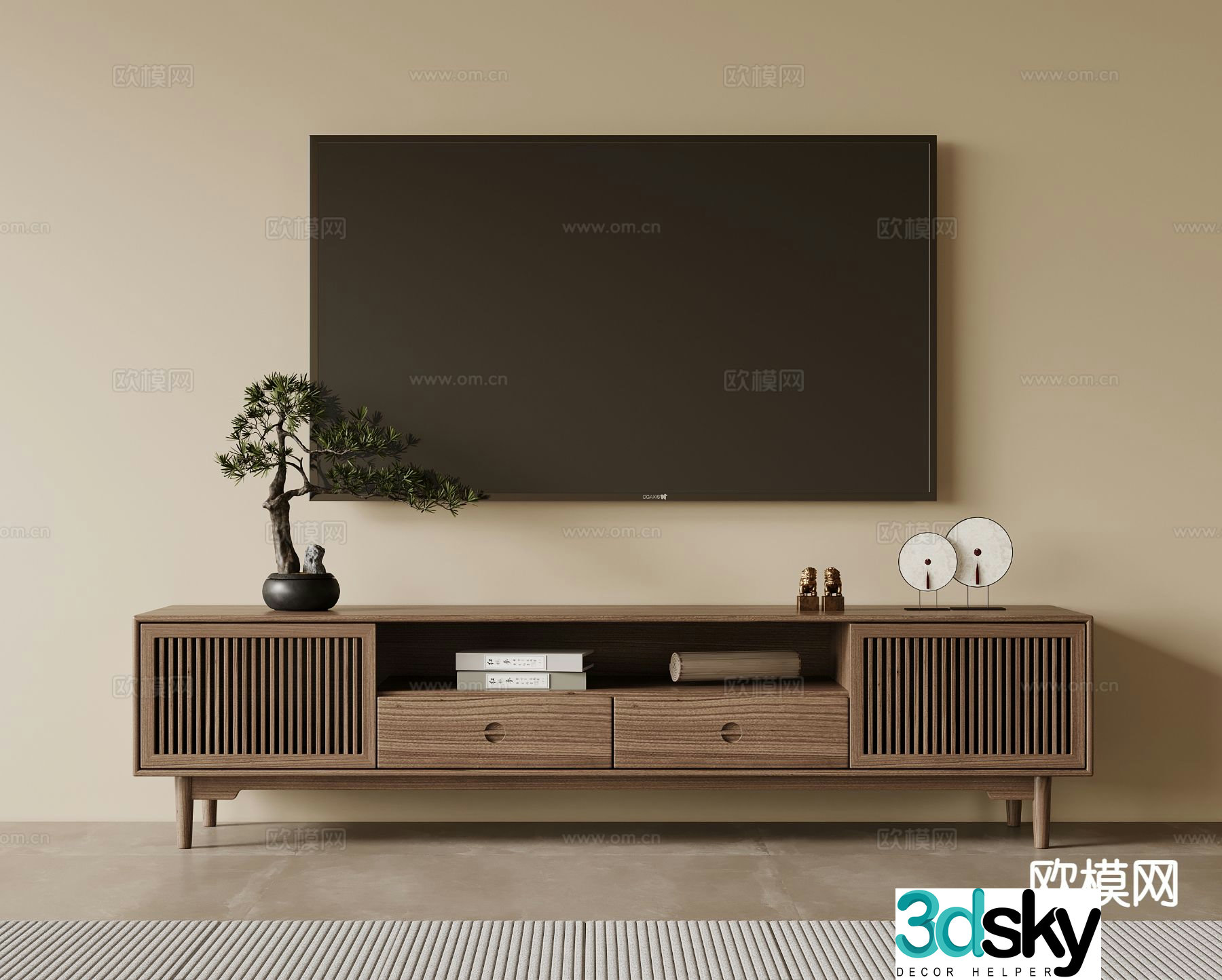 New Chinese style TV cabinet 3d model