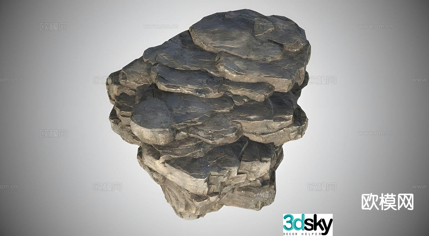 rock stone stone 3d model