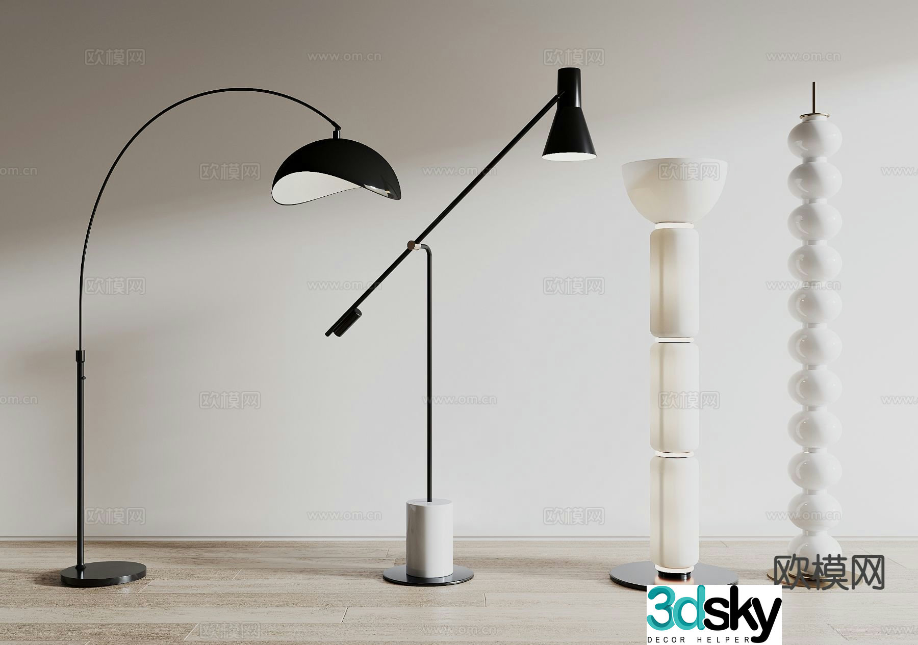 Creative floor lamp simple floor lamp 3d model