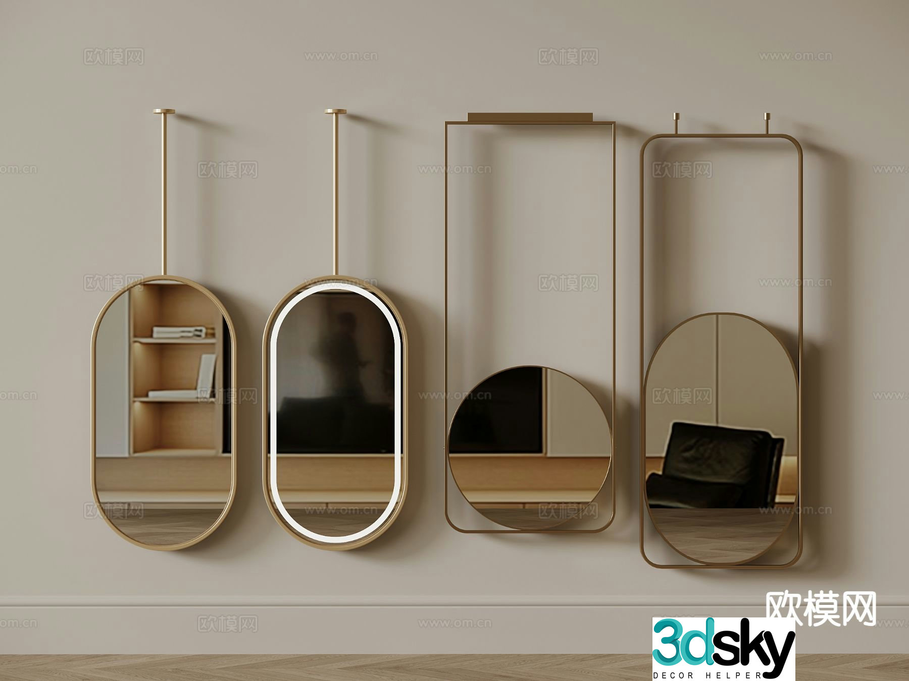 Mirror Hanging Mirror Smart Mirror 3D Model