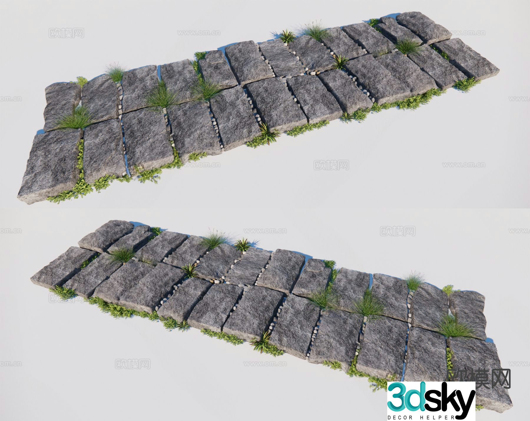 New Chinese style Tingbu 3D model