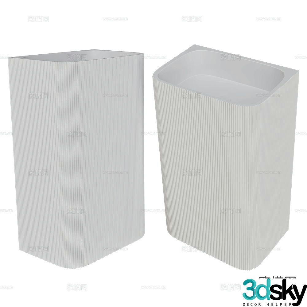 ABBER vertical basin wash basin 3D model