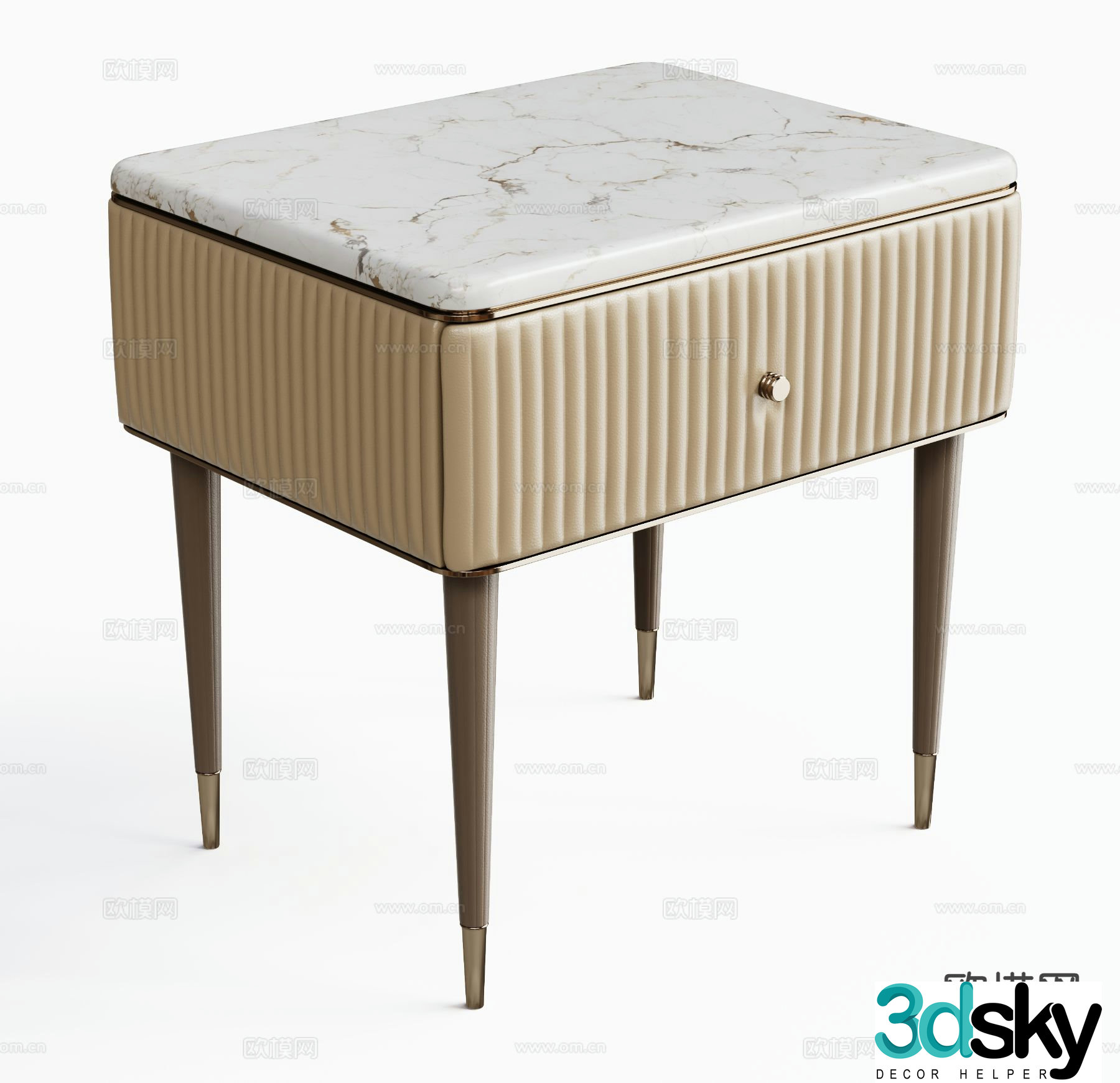 Modern bedside table 3d model