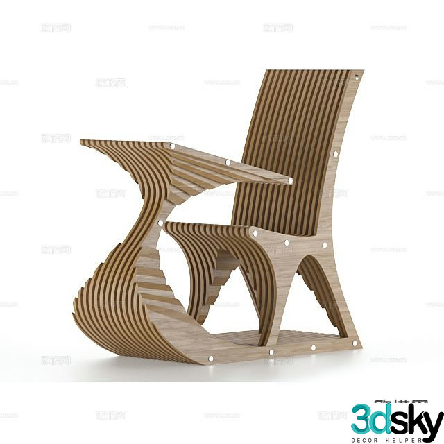 Modern children’s table and chair 3d model