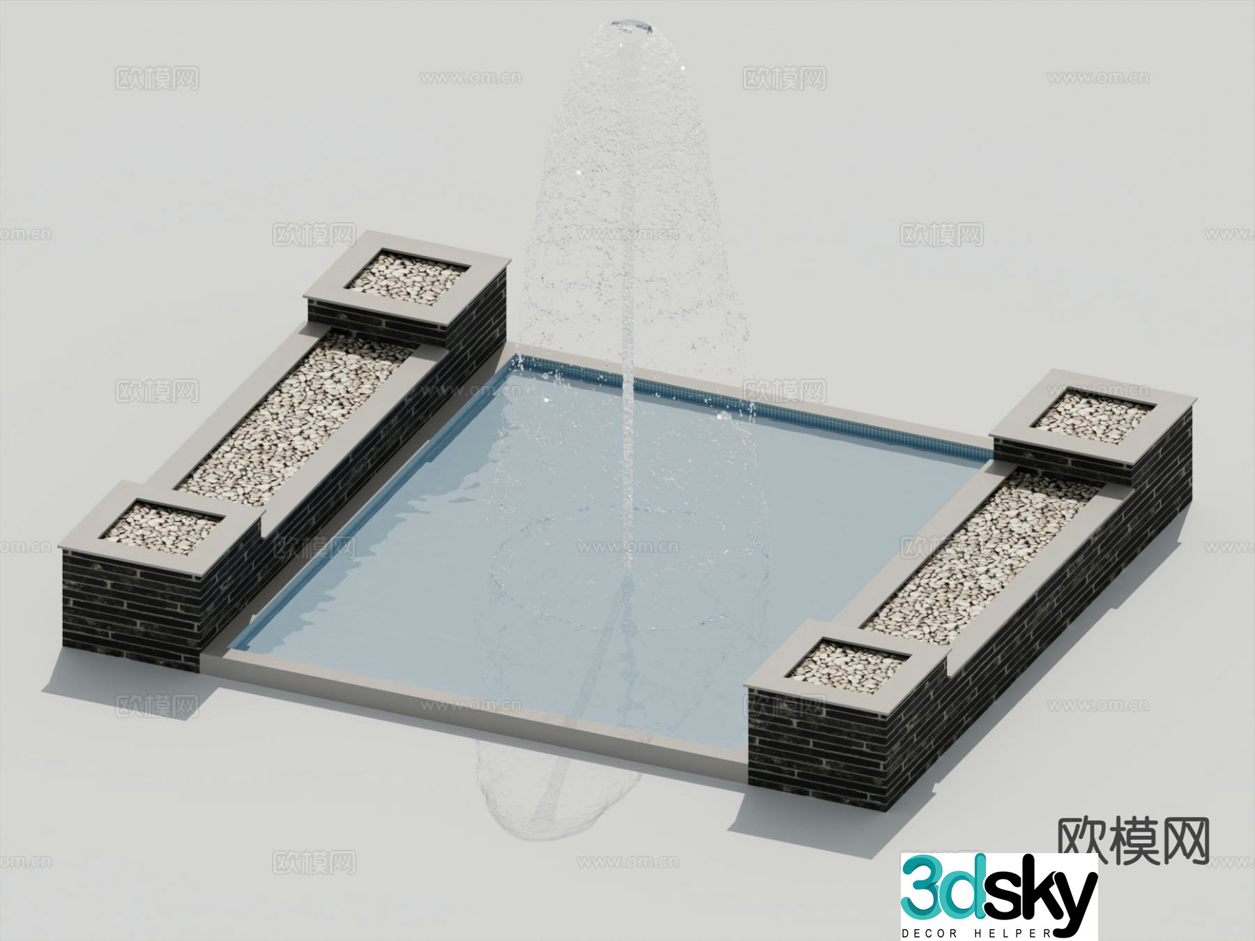 fountain pool fountain pool 3d model