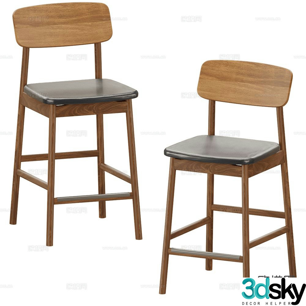 Stolab Nordic bar stool bar stool high stool 3d model