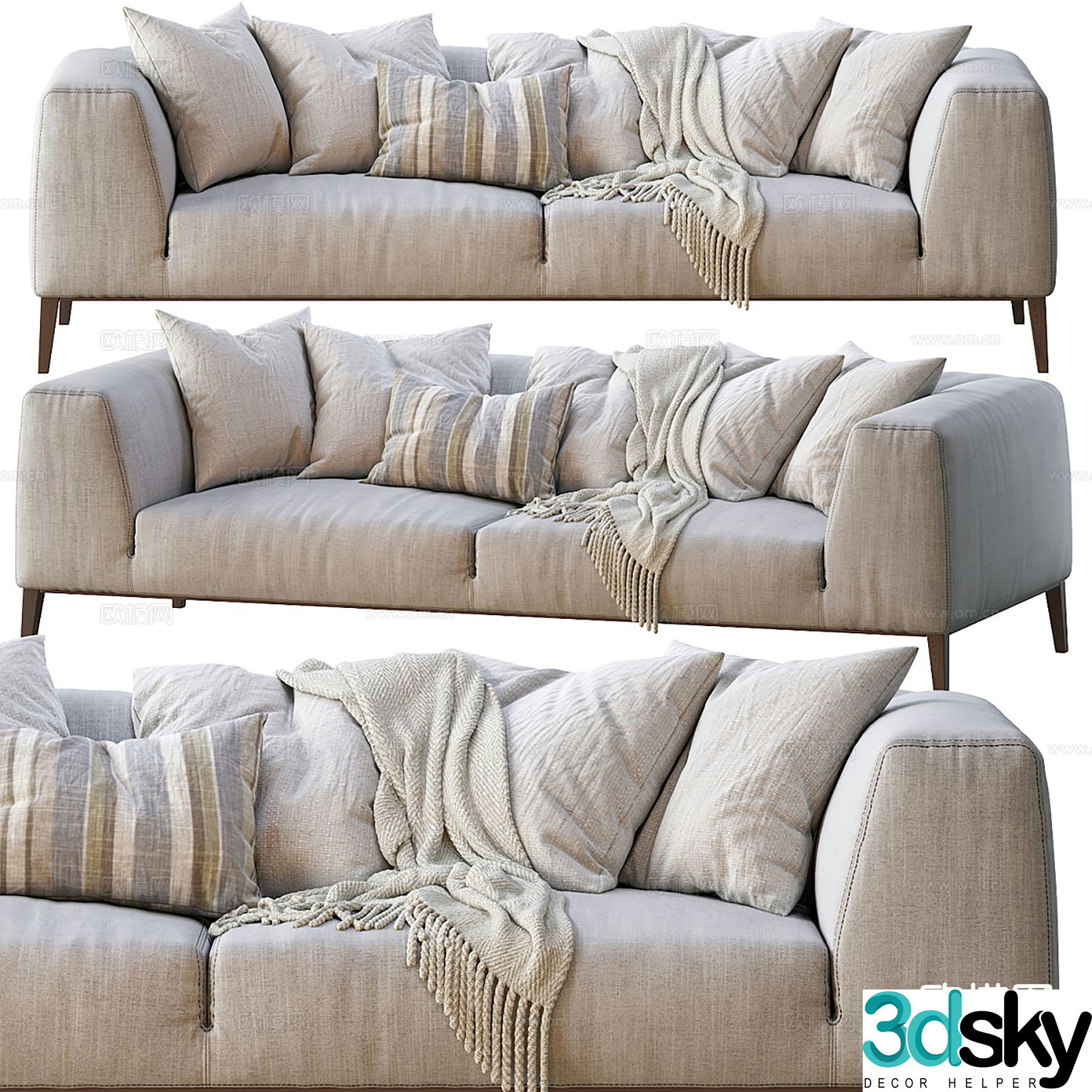 Double sofa 3d model